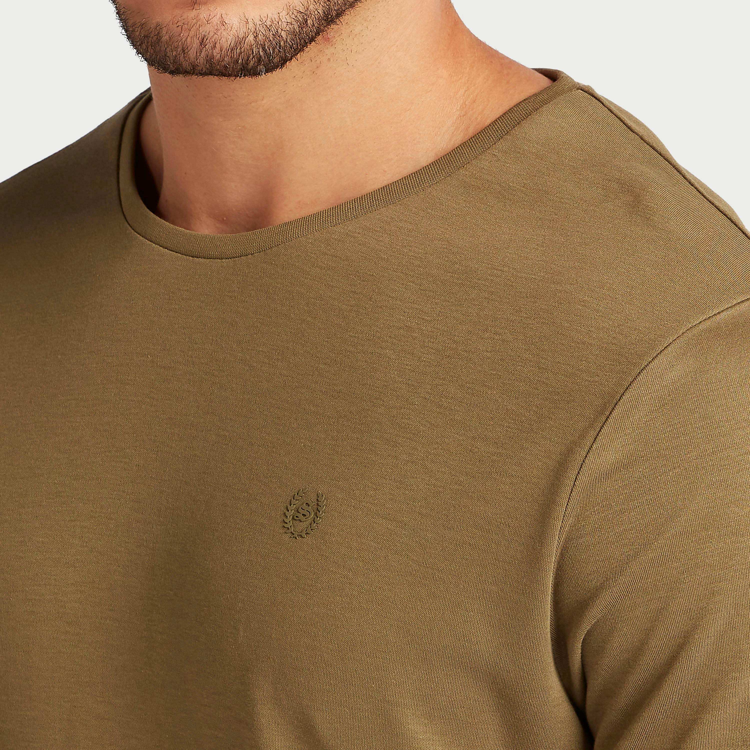 Iconic Solid Crew Neck T-shirt with Short Sleeves-men-clothing-tshirtsandpolos-tshirts-image-3