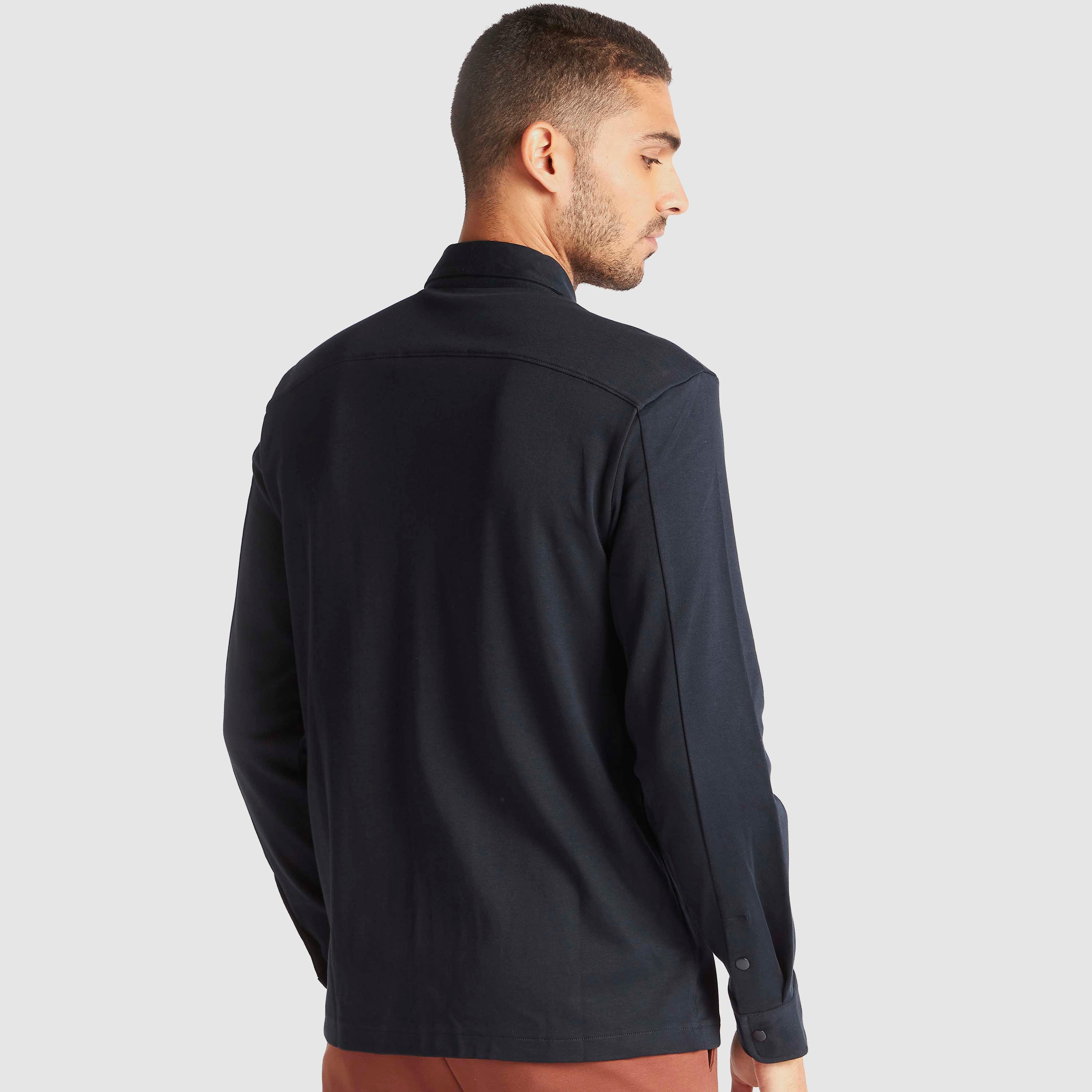 Iconic Solid Shacket with Long Sleeves and Flap Pockets-men-clothing-shirts-image-4