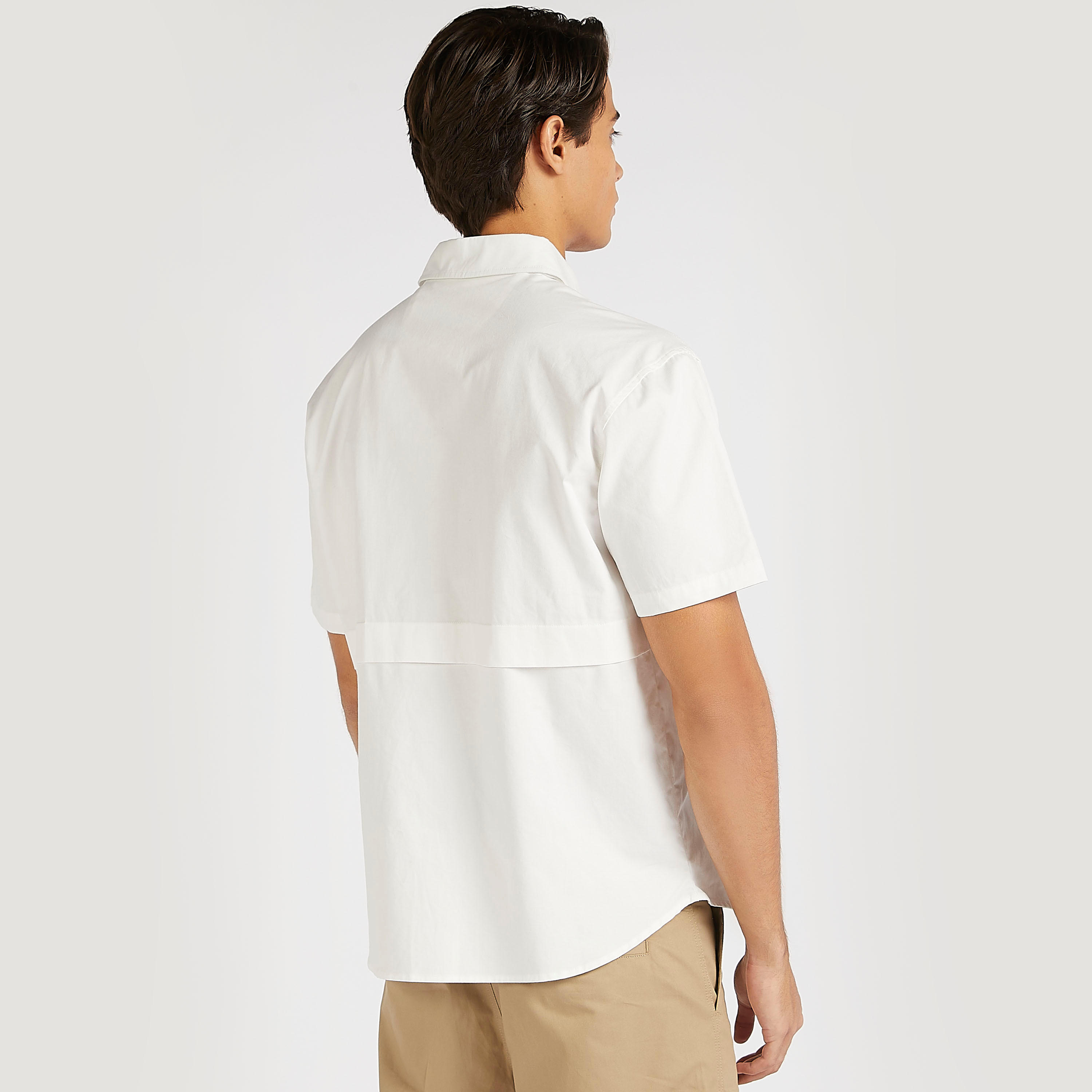 Iconic Solid Shirt with Chest Pockets and Short Sleeves-men-clothing-shirts-image-4