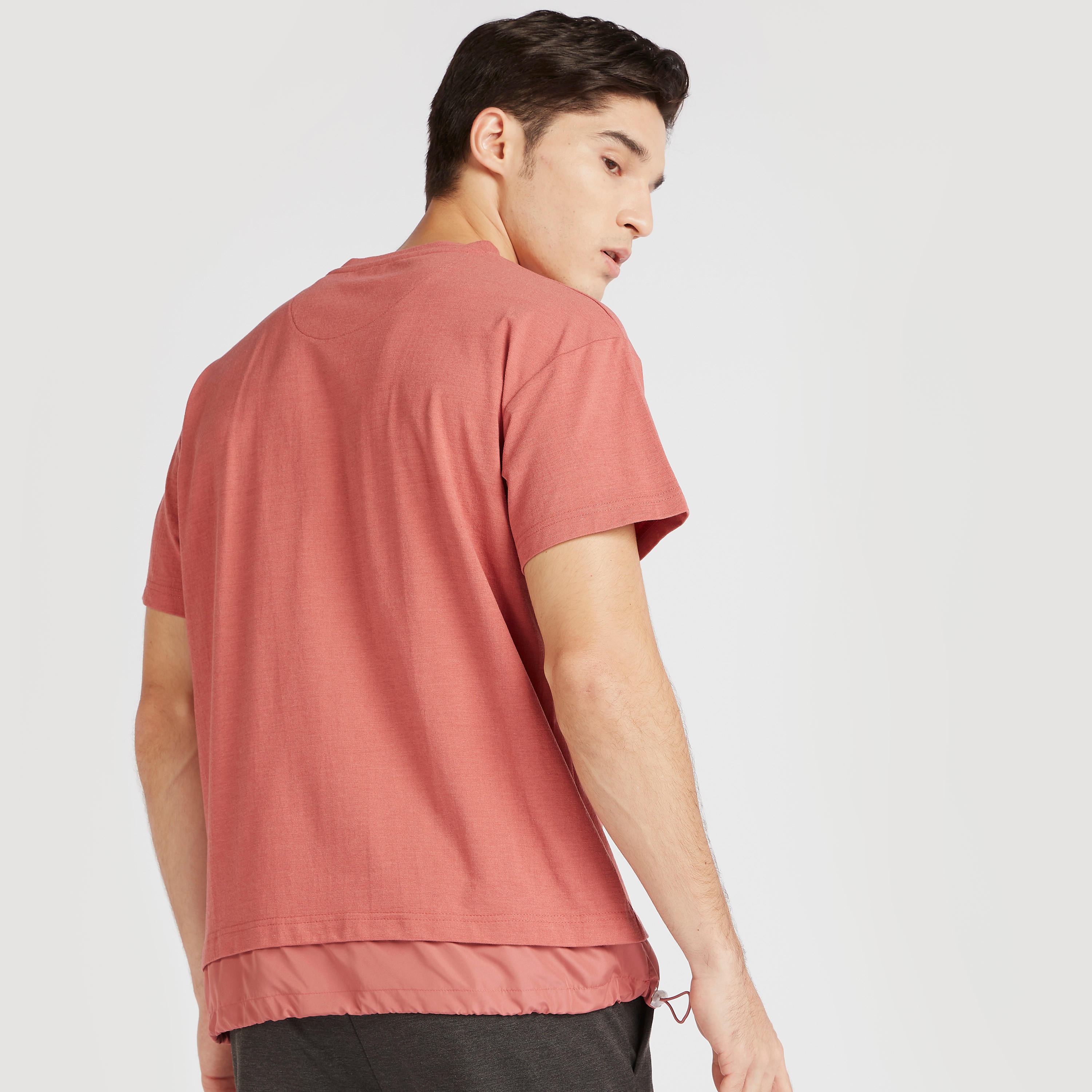Iconic Solid Crew Neck T-shirt with Drawstring Toggle Hem-men-clothing-tshirtsandpolos-tshirts-image-4