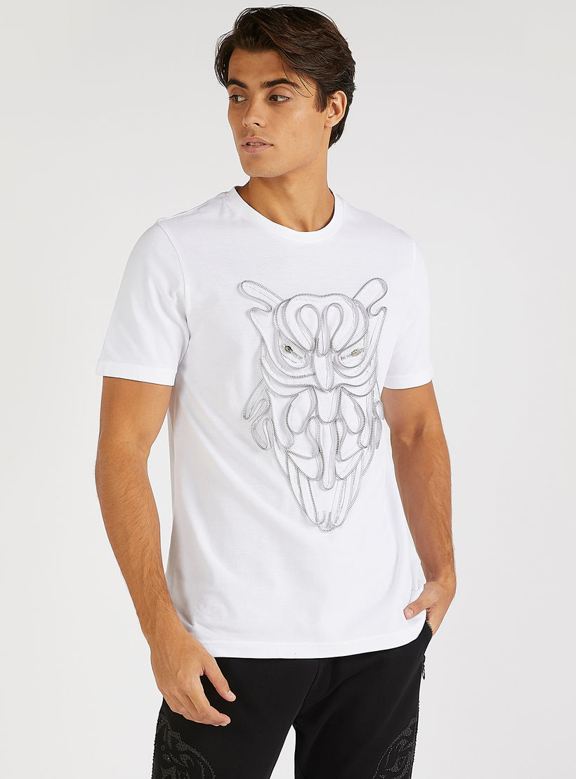 تيشيرت مزيّن بسحّاب وياقة ضيّقة من آيكونيك-men-clothing-tshirtsandpolos-tshirts-image-4