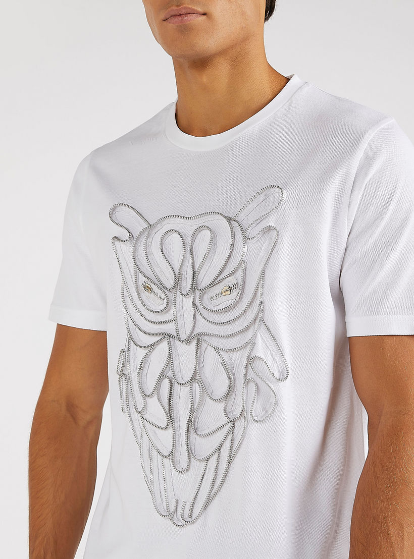 تيشيرت مزيّن بسحّاب وياقة ضيّقة من آيكونيك-men-clothing-tshirtsandpolos-tshirts-image-2