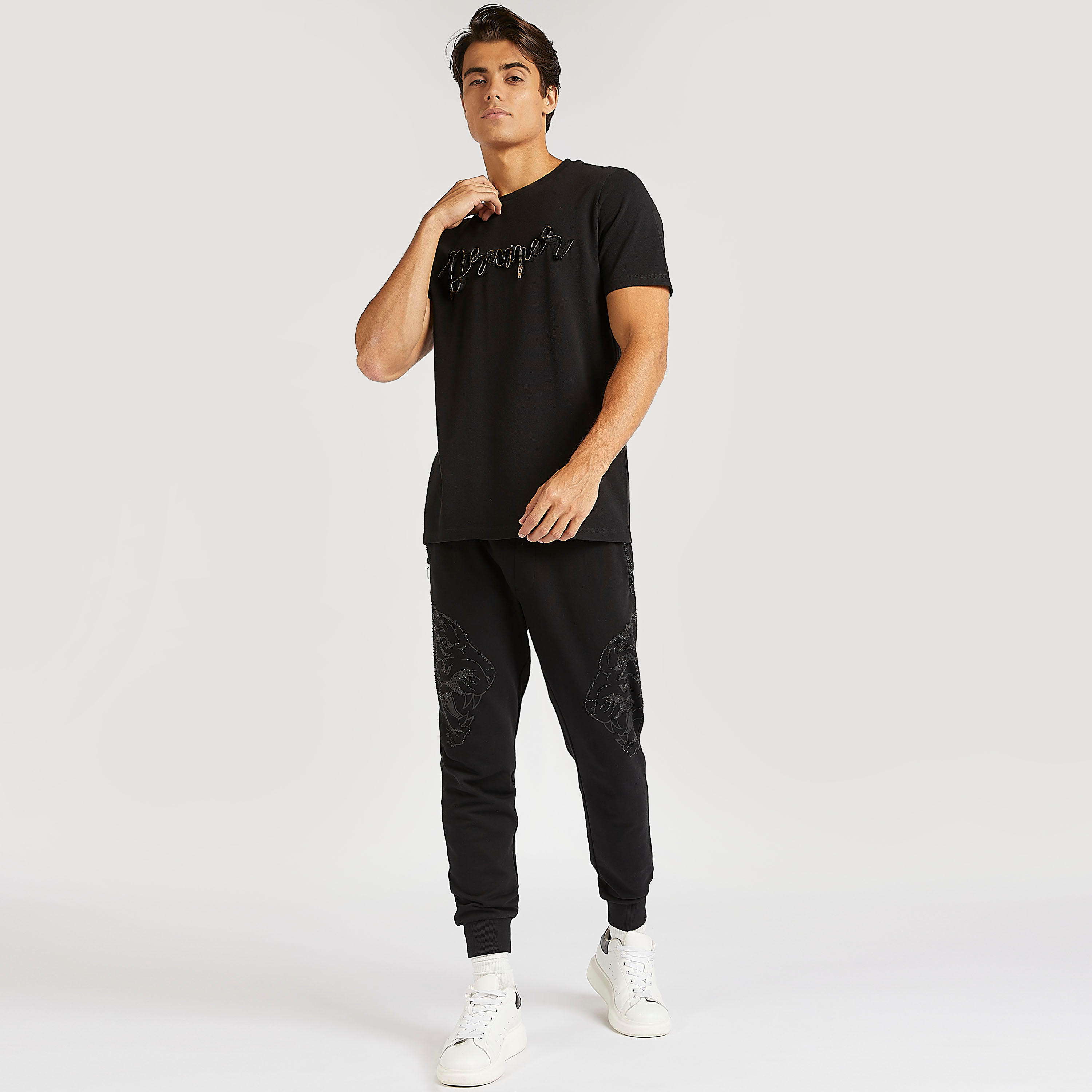 Iconic Zipper Embellished T-shirt with Crew Neck-men-clothing-tshirtsandpolos-tshirts-image-2
