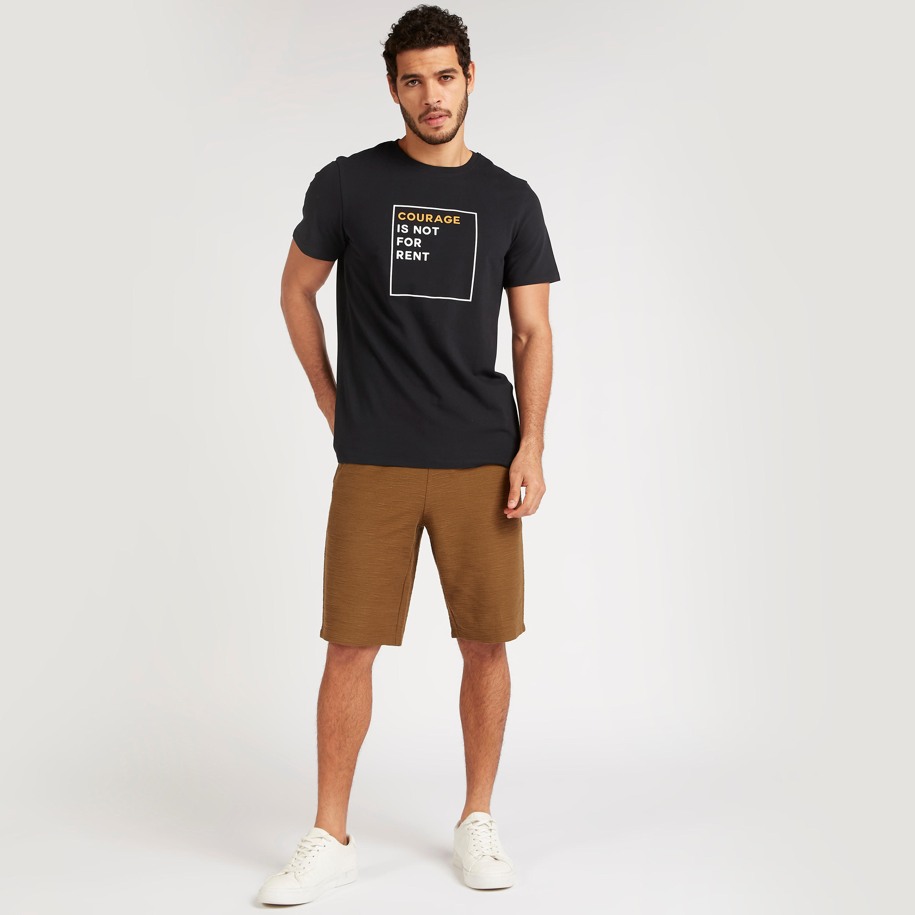 Iconic Textured Shorts with Drawstring Closure and Pockets-men-clothing-bottoms-shorts-image-2