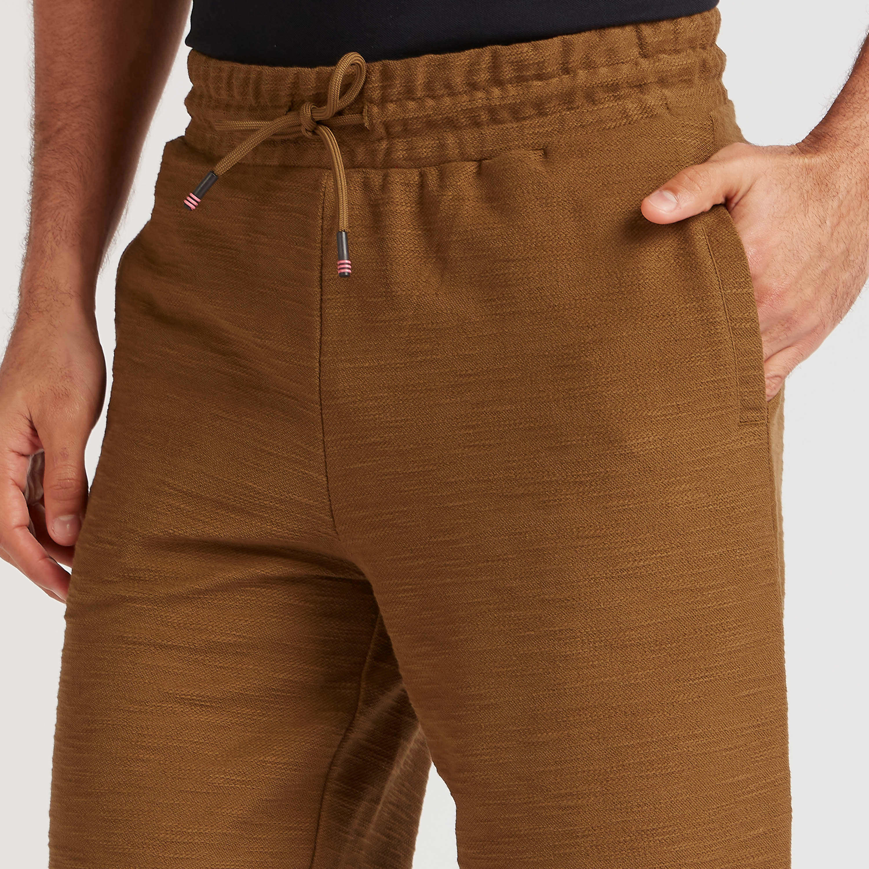 Iconic Textured Shorts with Drawstring Closure and Pockets-men-clothing-bottoms-shorts-image-3