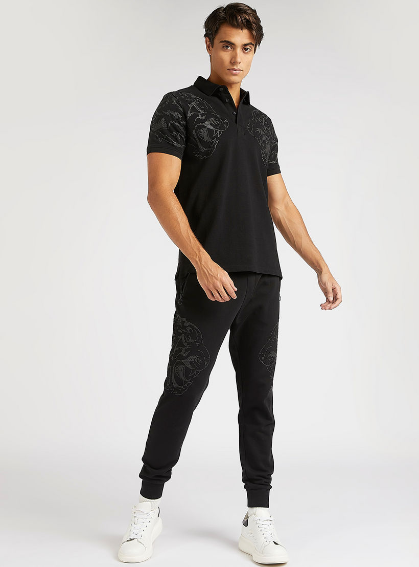 بنطلون رياضي بخصر مرن وجيوب بسحّاب من آيكونيك-men-clothing-bottoms-joggers-image-2