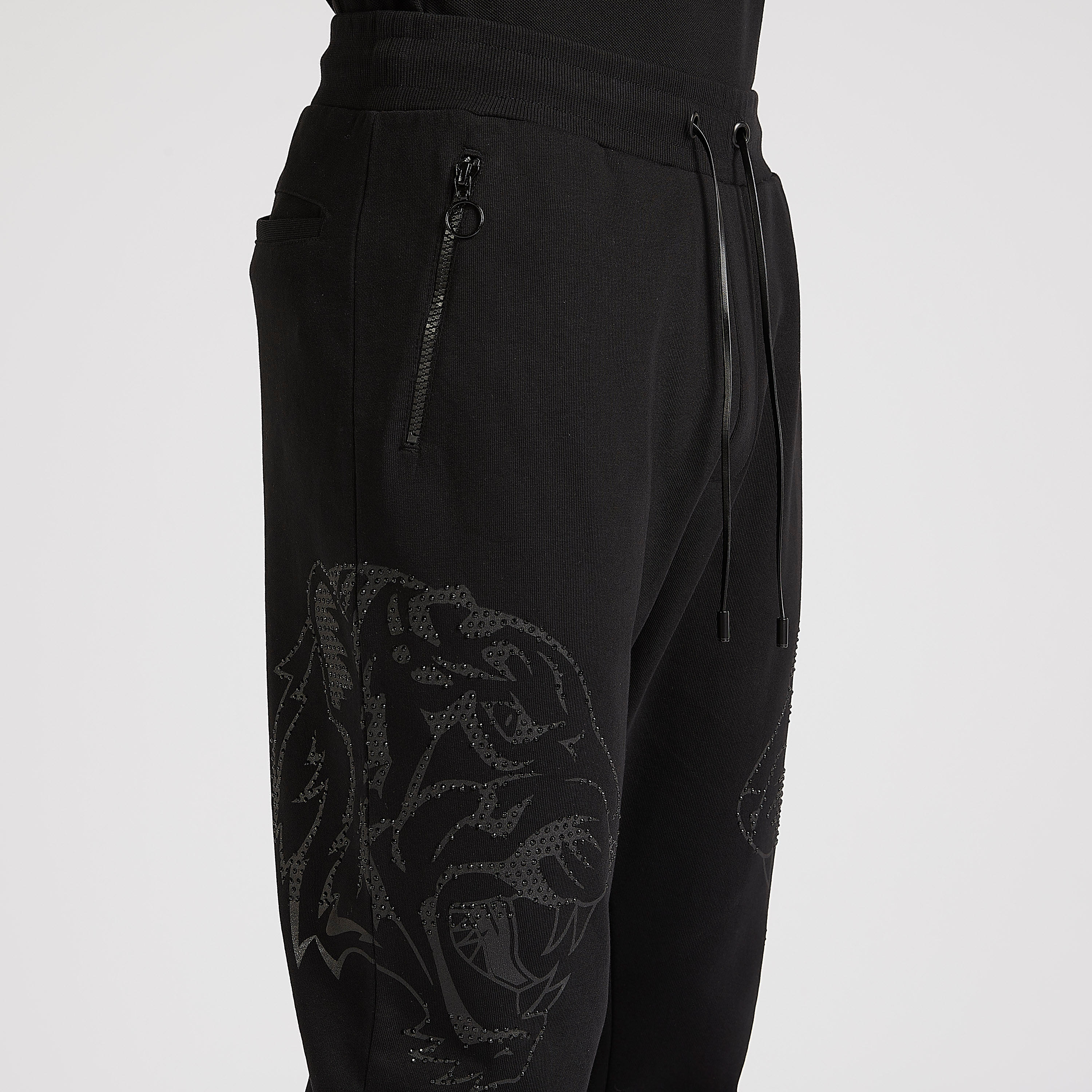 بنطلون رياضي بخصر مرن وجيوب بسحّاب من آيكونيك-men-clothing-bottoms-joggers-image-3