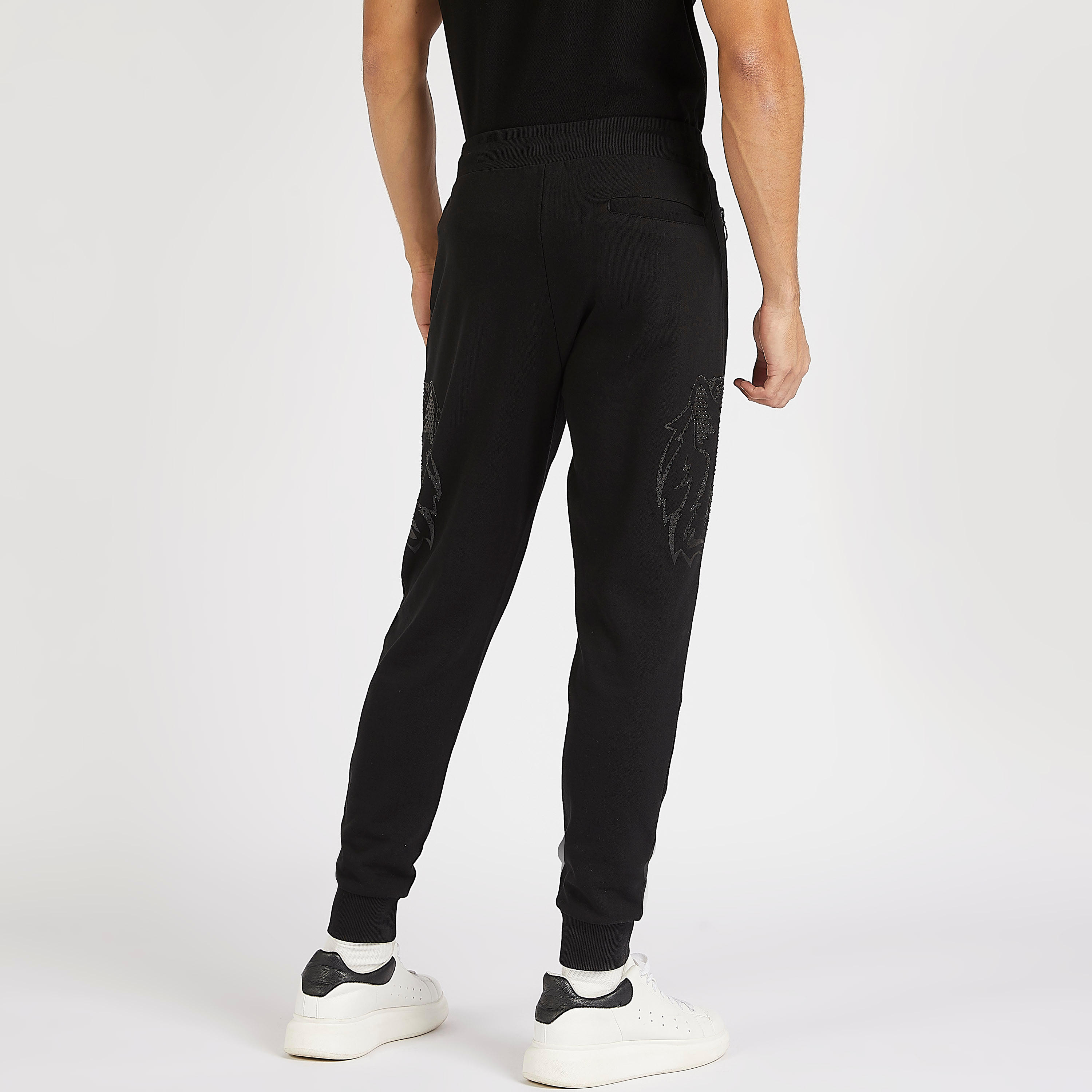 بنطلون رياضي بخصر مرن وجيوب بسحّاب من آيكونيك-men-clothing-bottoms-joggers-image-4