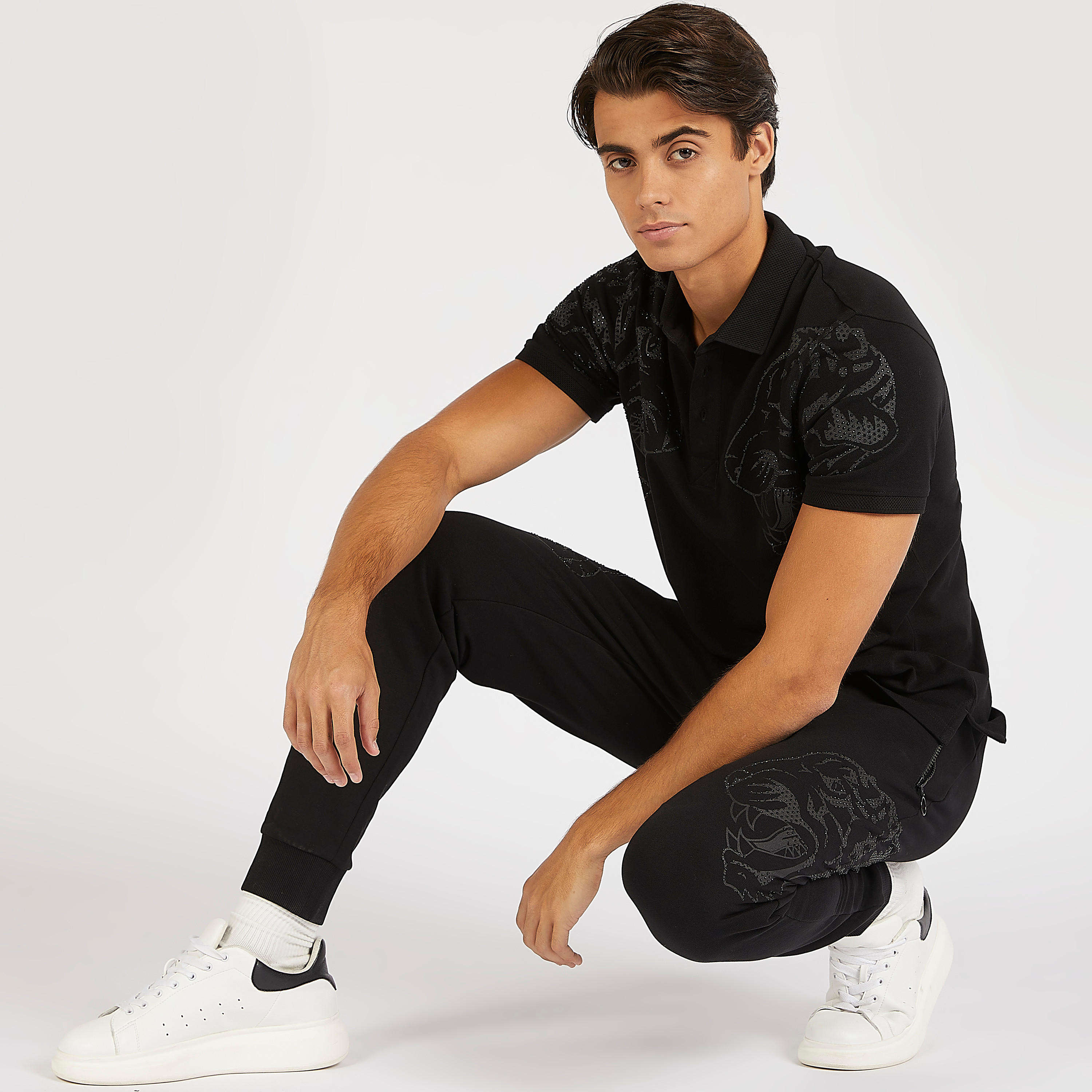 تيشيرت بولو سادة بأكمام قصيرة من آيكونيك-men-clothing-tshirtsandpolos-polos-image-1