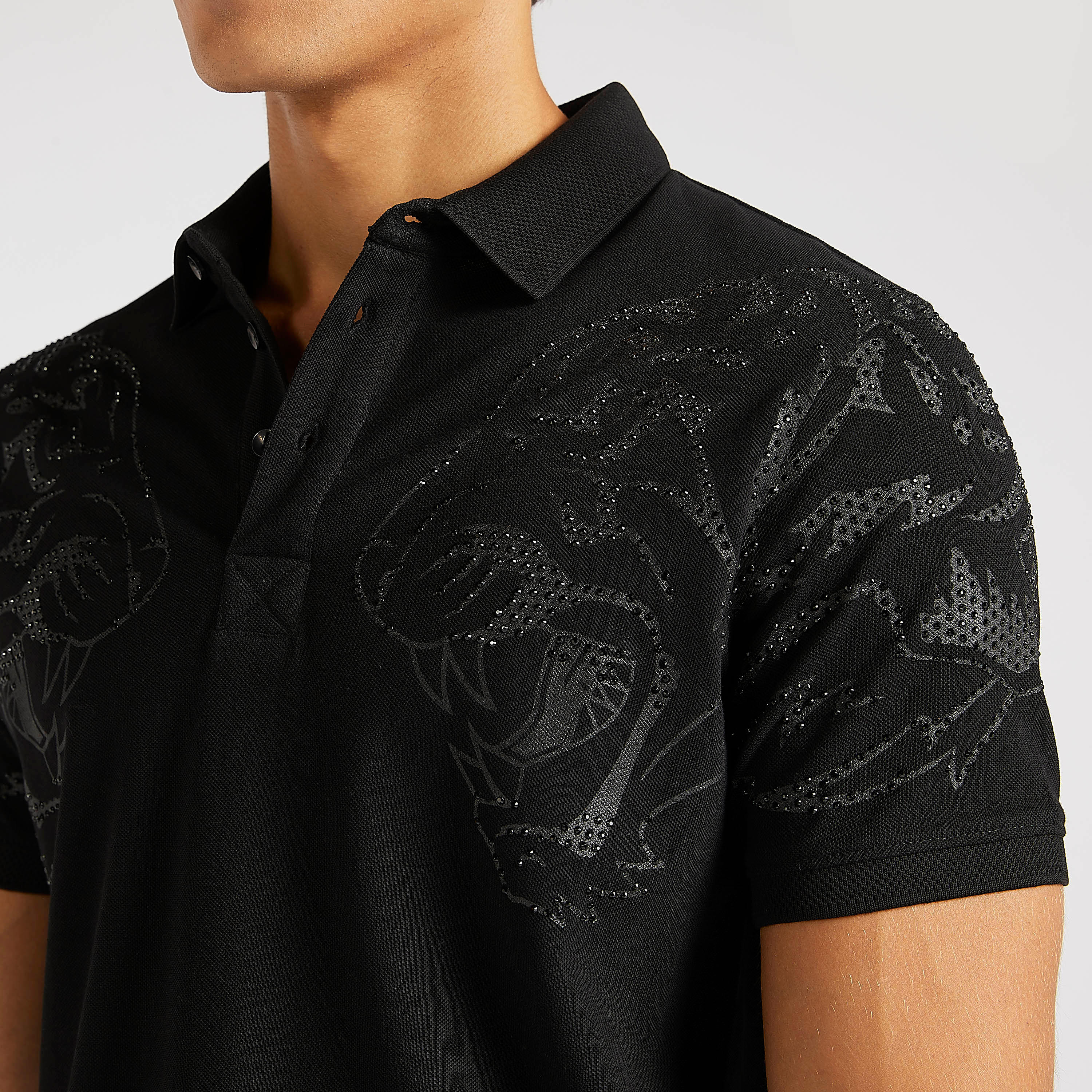 تيشيرت بولو سادة بأكمام قصيرة من آيكونيك-men-clothing-tshirtsandpolos-polos-image-3