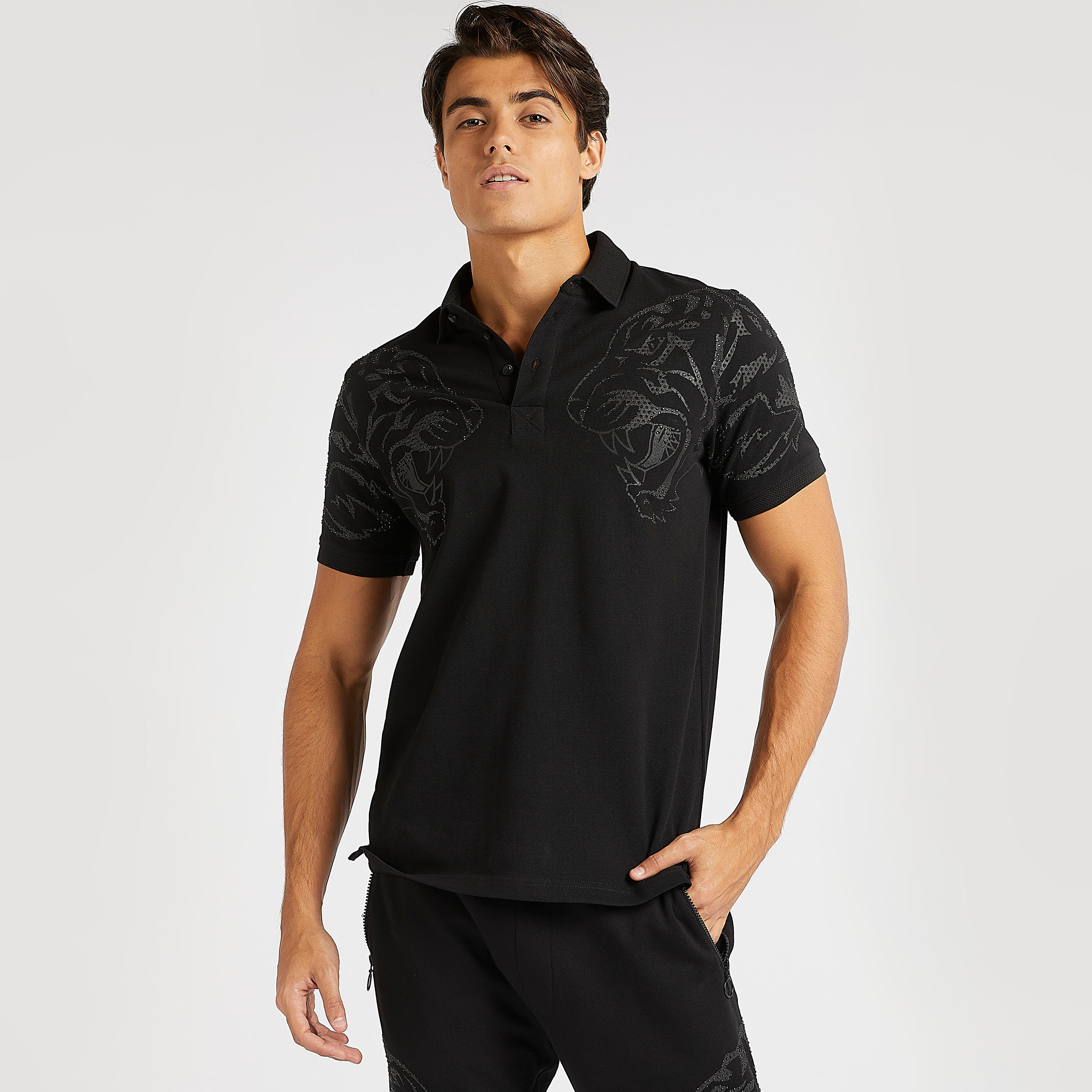تيشيرت بولو سادة بأكمام قصيرة من آيكونيك-men-clothing-tshirtsandpolos-polos-image-5