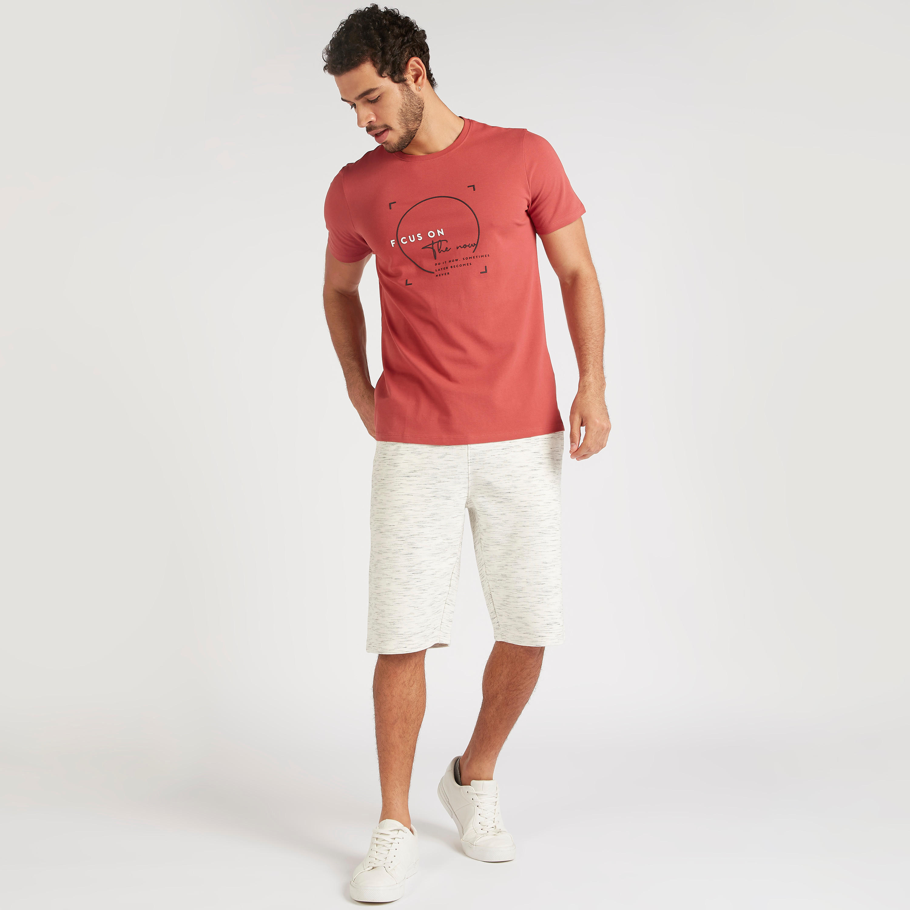 Iconic Printed Crew Neck T-shirt with Short Sleeves-men-clothing-tshirtsandpolos-tshirts-image-2