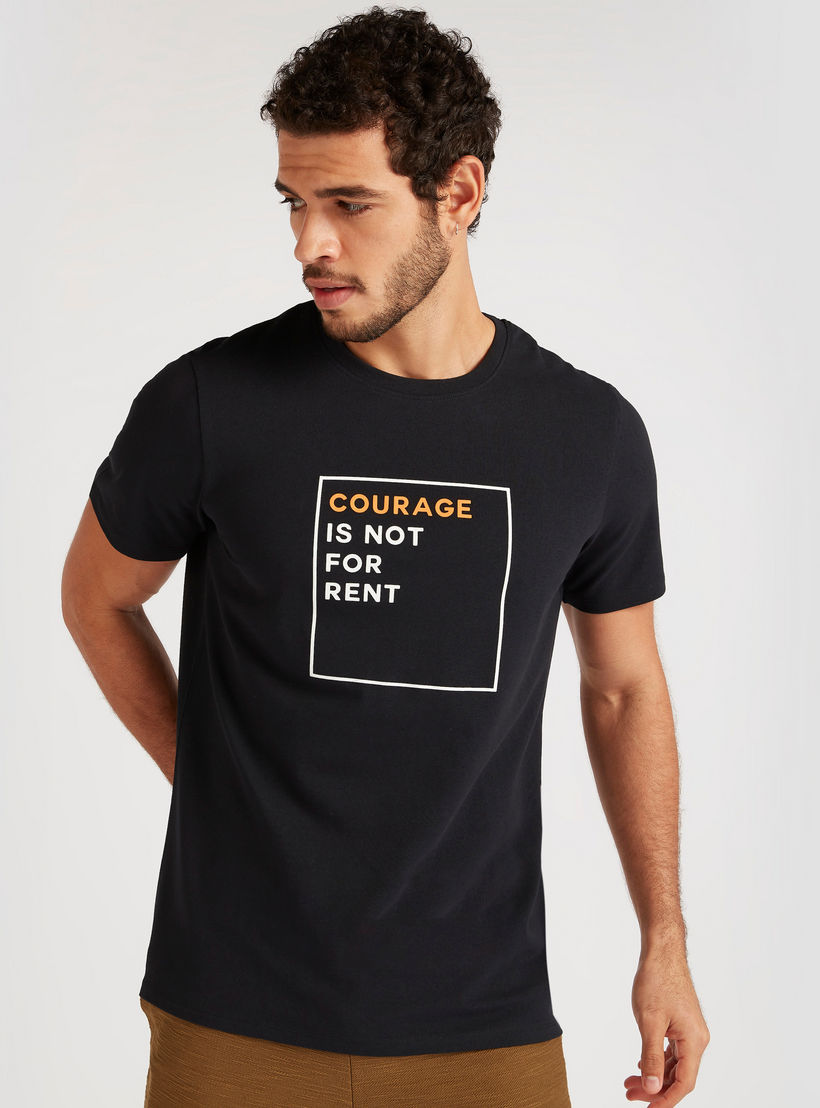 Iconic Printed Crew Neck T-shirt with Short Sleeves-men-clothing-tshirtsandpolos-tshirts-image-1