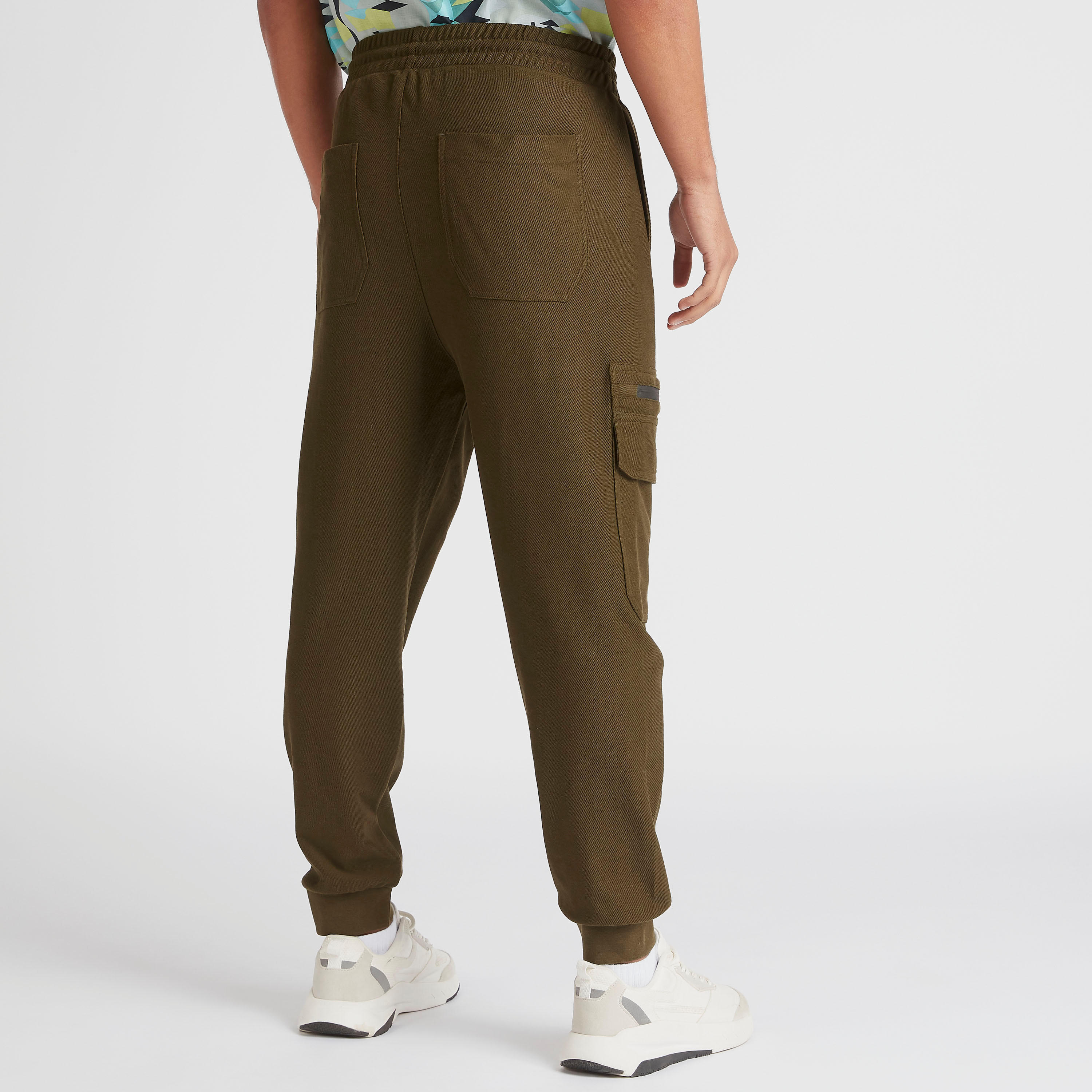 بنطلون رياضي سادة بجيوب ورباط إغلاق من آيكونيك-men-clothing-bottoms-joggers-image-2