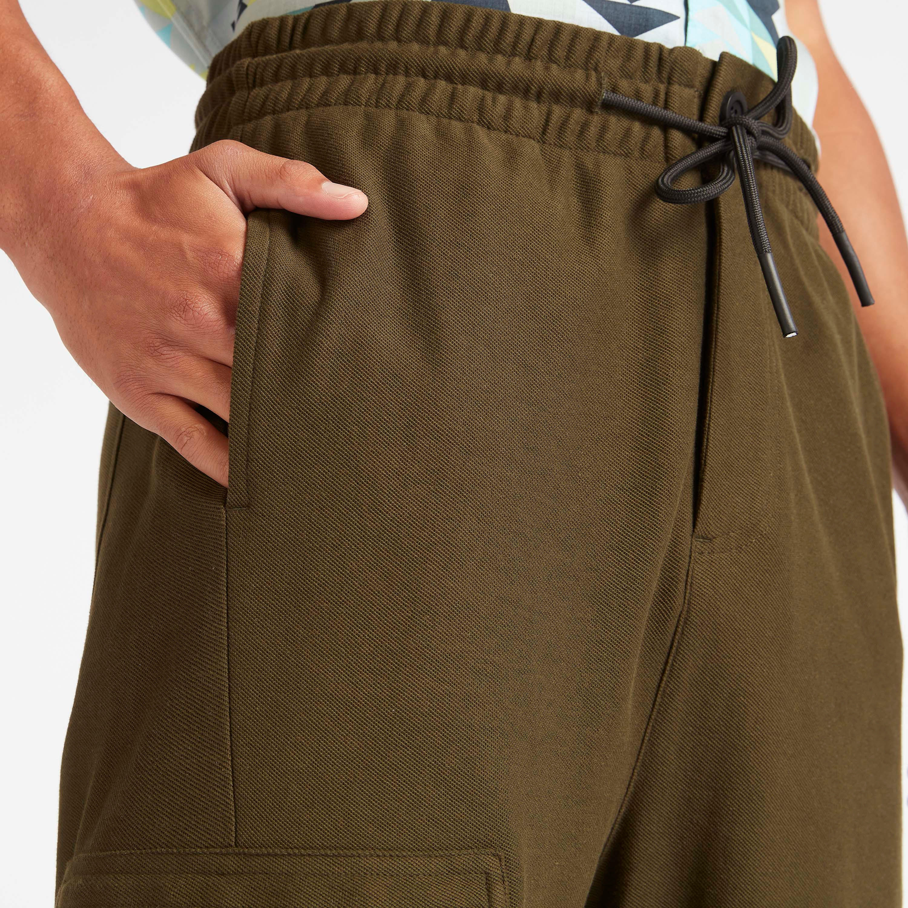 بنطلون رياضي سادة بجيوب ورباط إغلاق من آيكونيك-men-clothing-bottoms-joggers-image-1