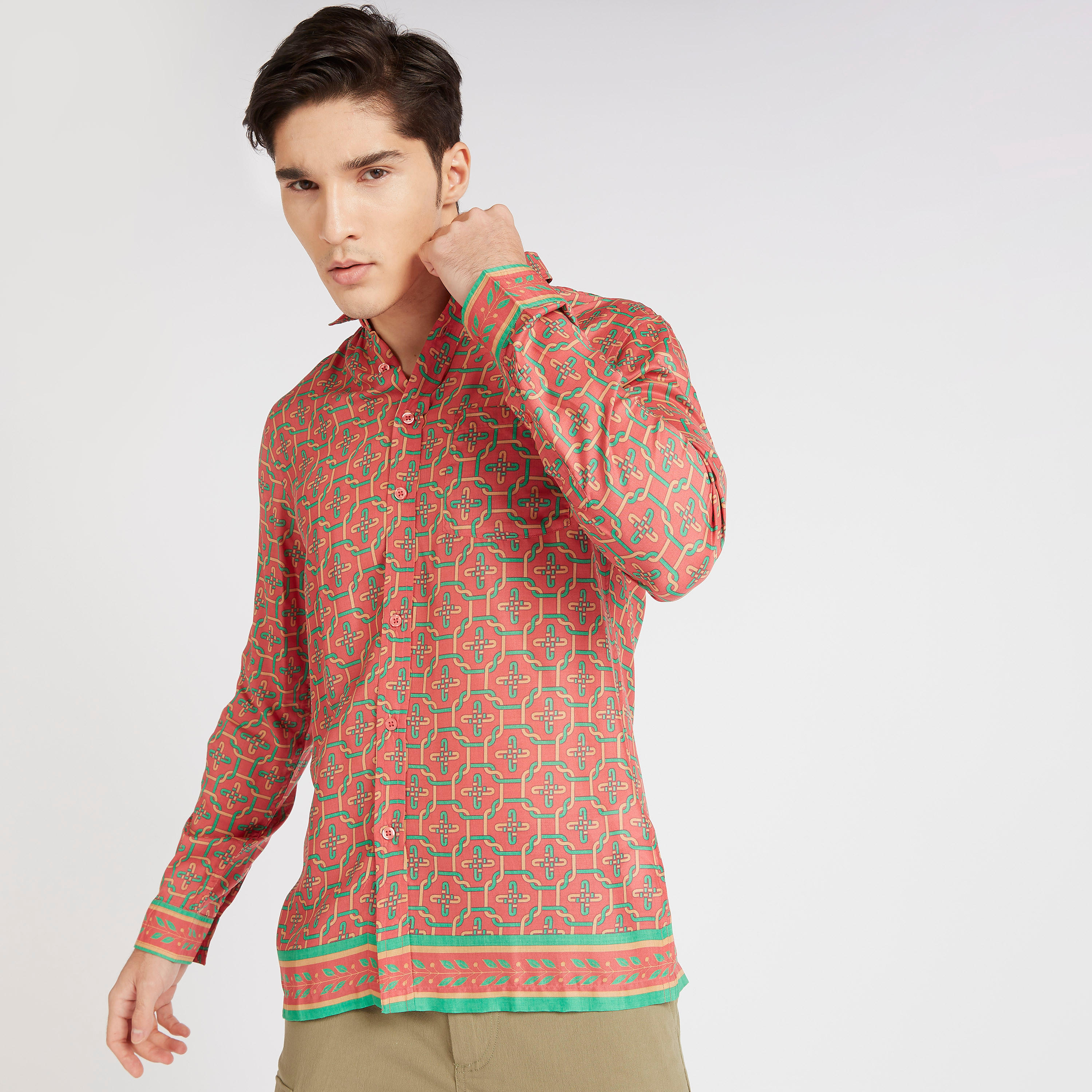 تيشيرت بطبعات وأكمام طويلة من آيكونيك-men-clothing-shirts-image-1