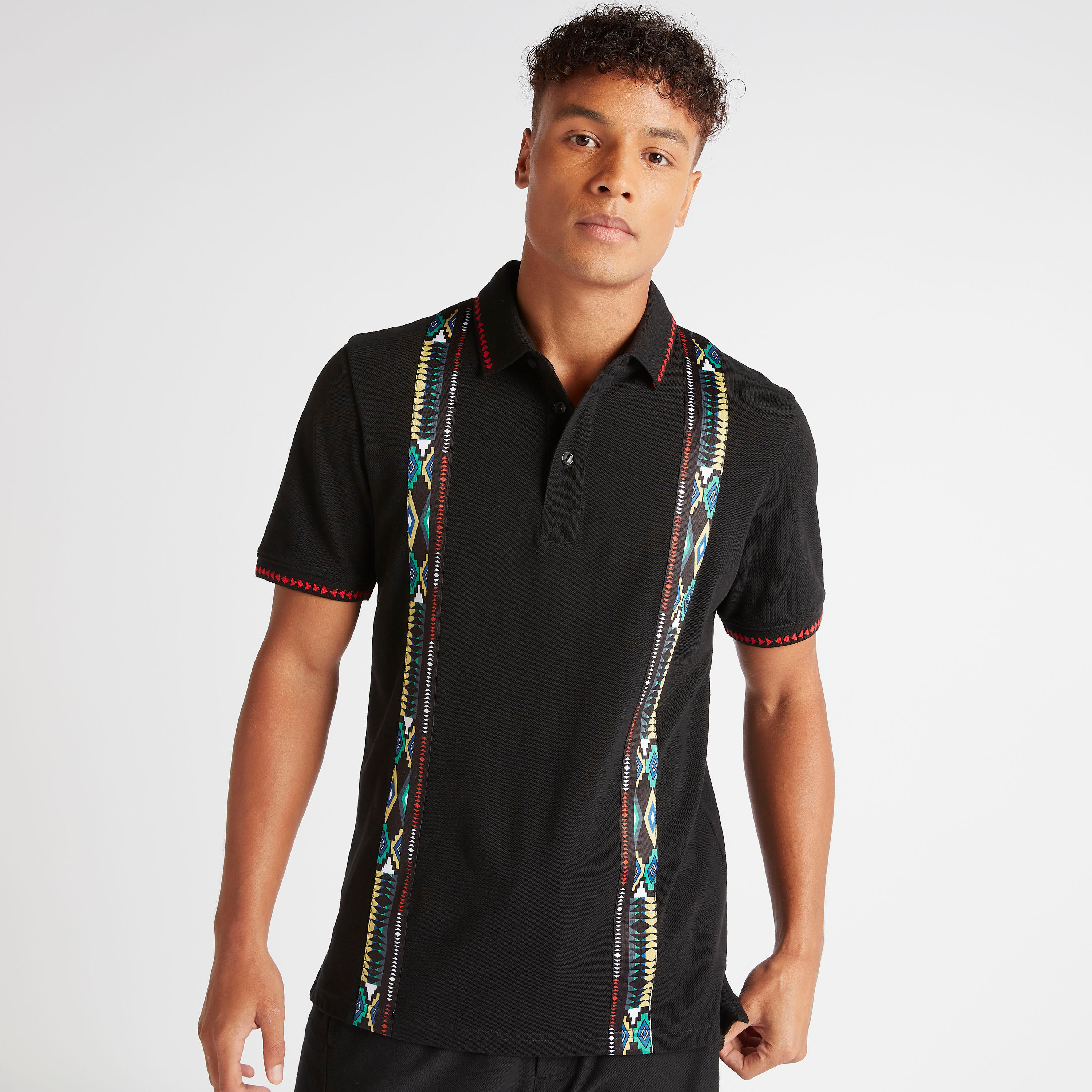 Iconic Printed Polo T-shirt with Short Sleeves-men-clothing-tshirtsandpolos-polos-image-1