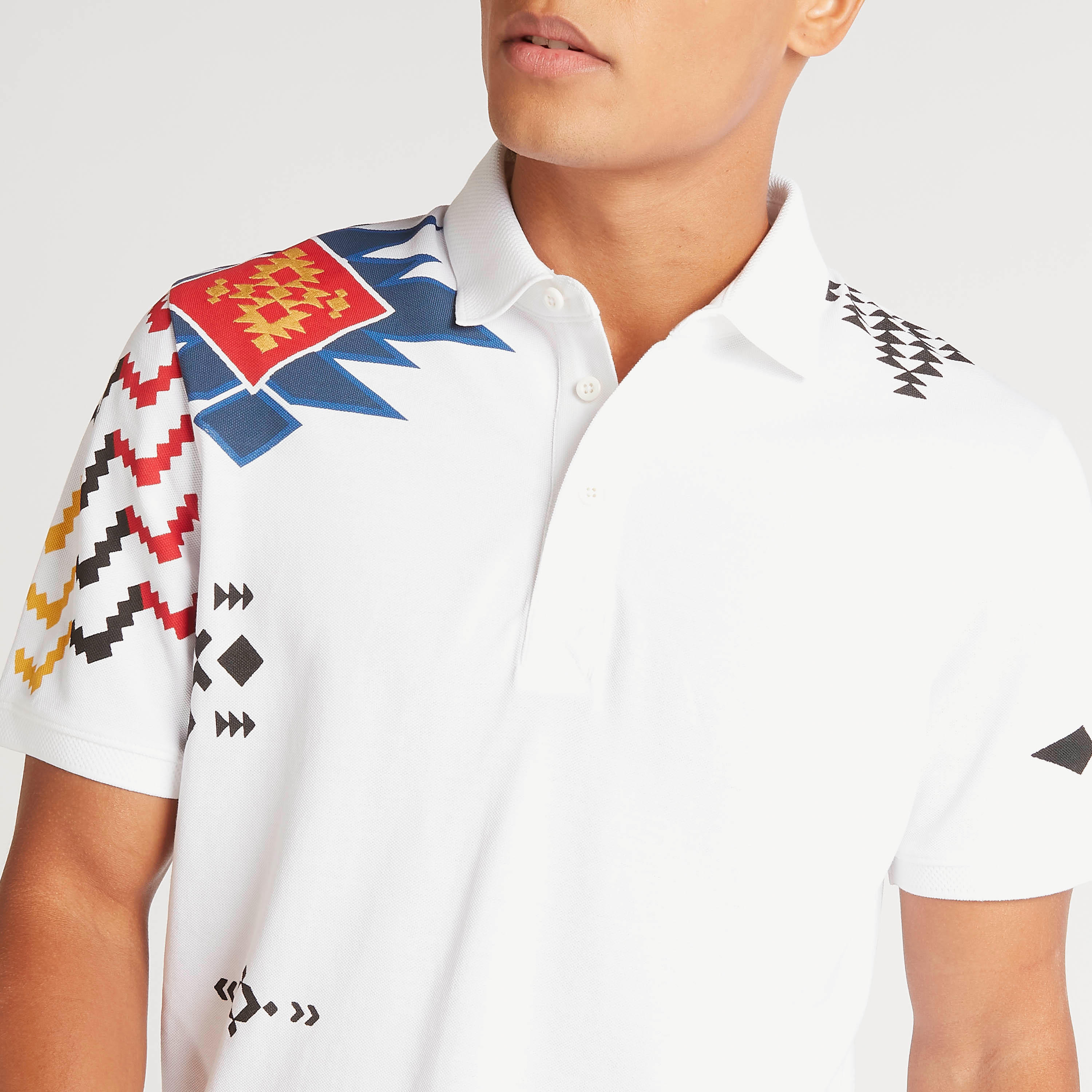 تيشيرت بولو بقصة سليم وأكمام قصيرة وطبعات من آيكونيك-men-clothing-tshirtsandpolos-polos-image-5