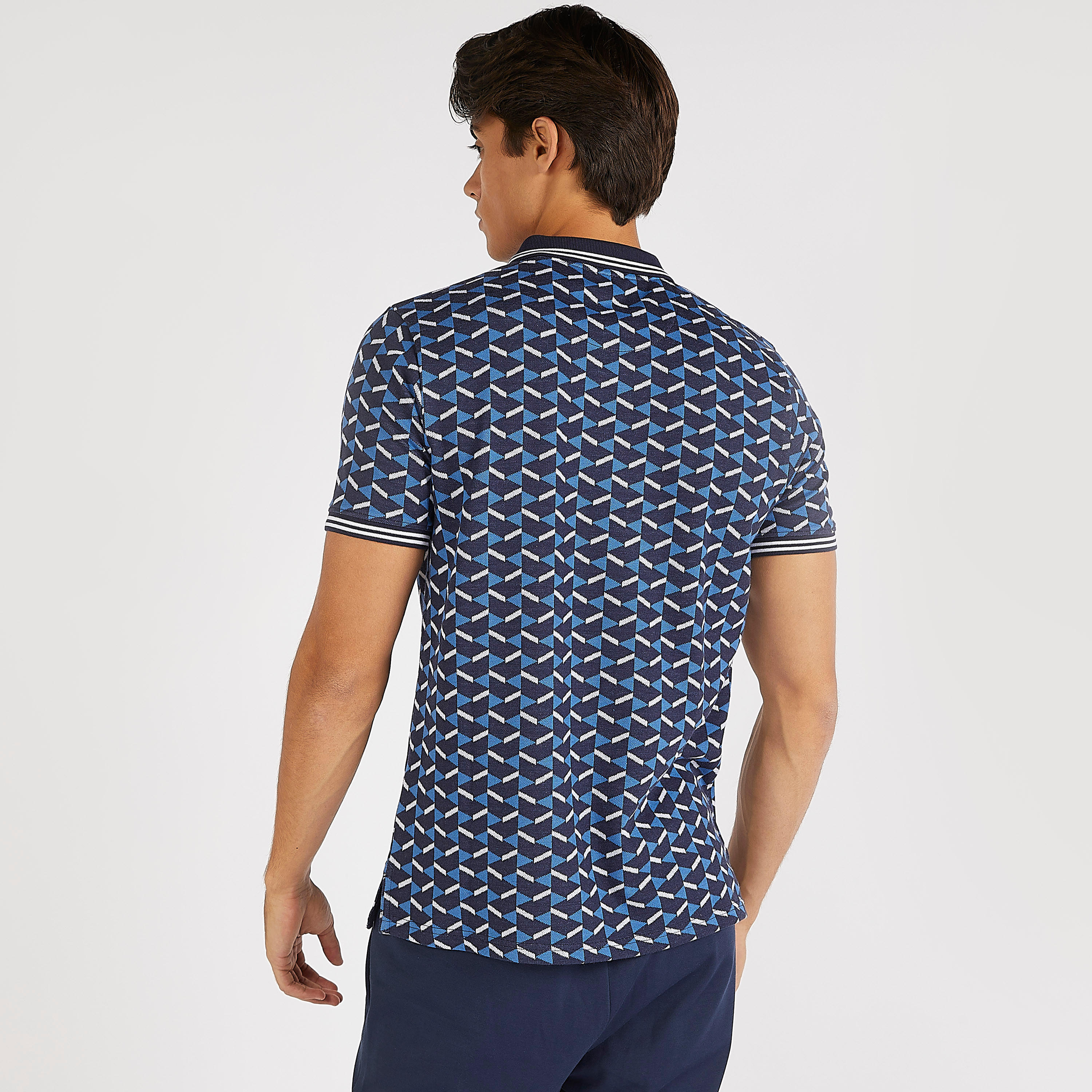 Iconic Textured Polo T-shirt with Zipper Placket-men-clothing-tshirtsandpolos-polos-image-5