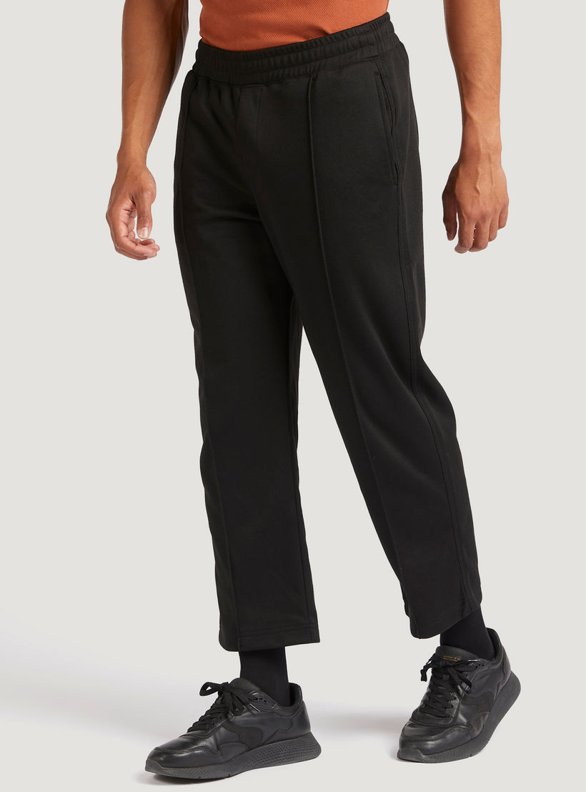 بنطلون سادة بخصر مطّاطي من آيكونيك-men-clothing-bottoms-joggers-image-4