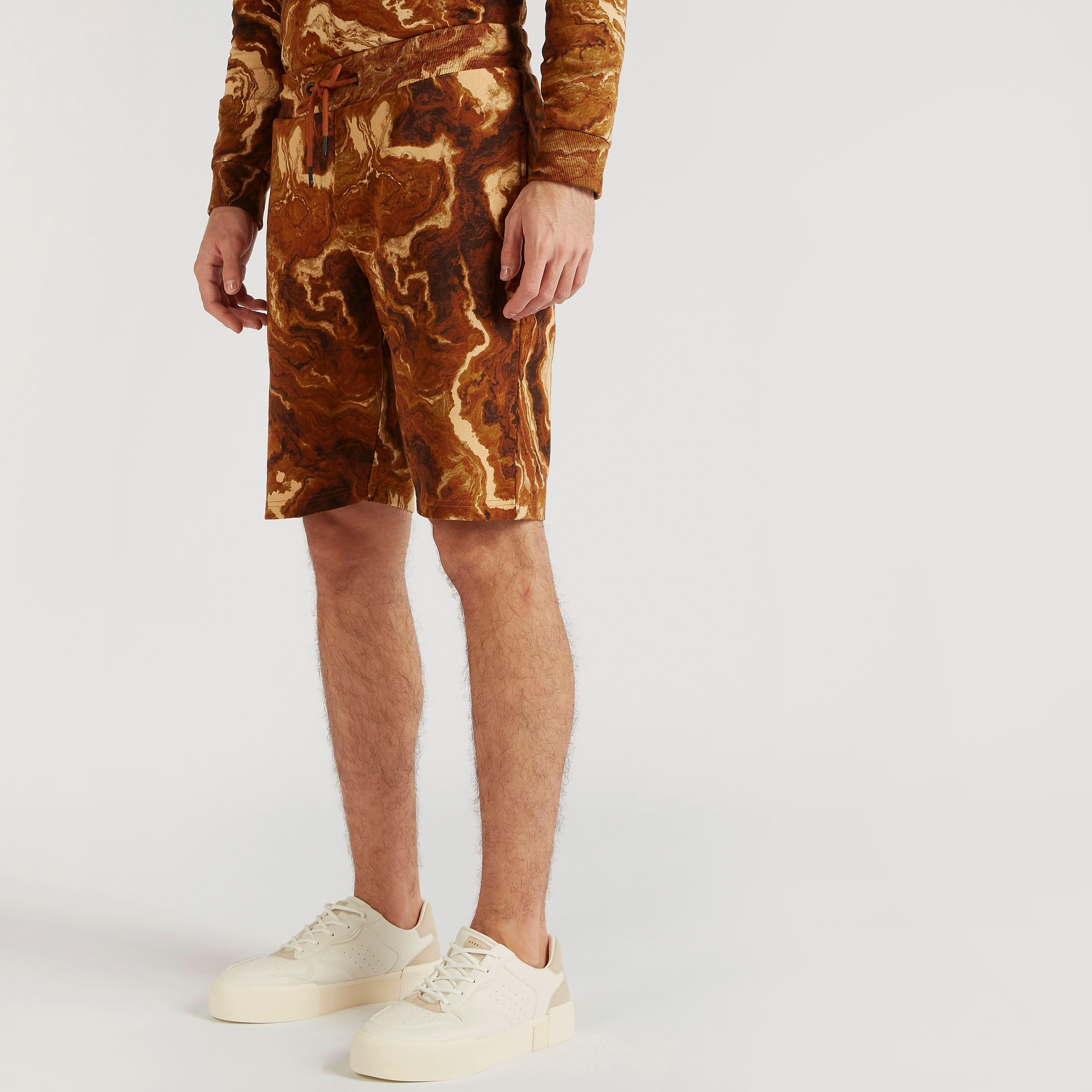 Iconic Print Slim-Fit Shorts with Drawstring Closure-men-clothing-bottoms-shorts-image-1
