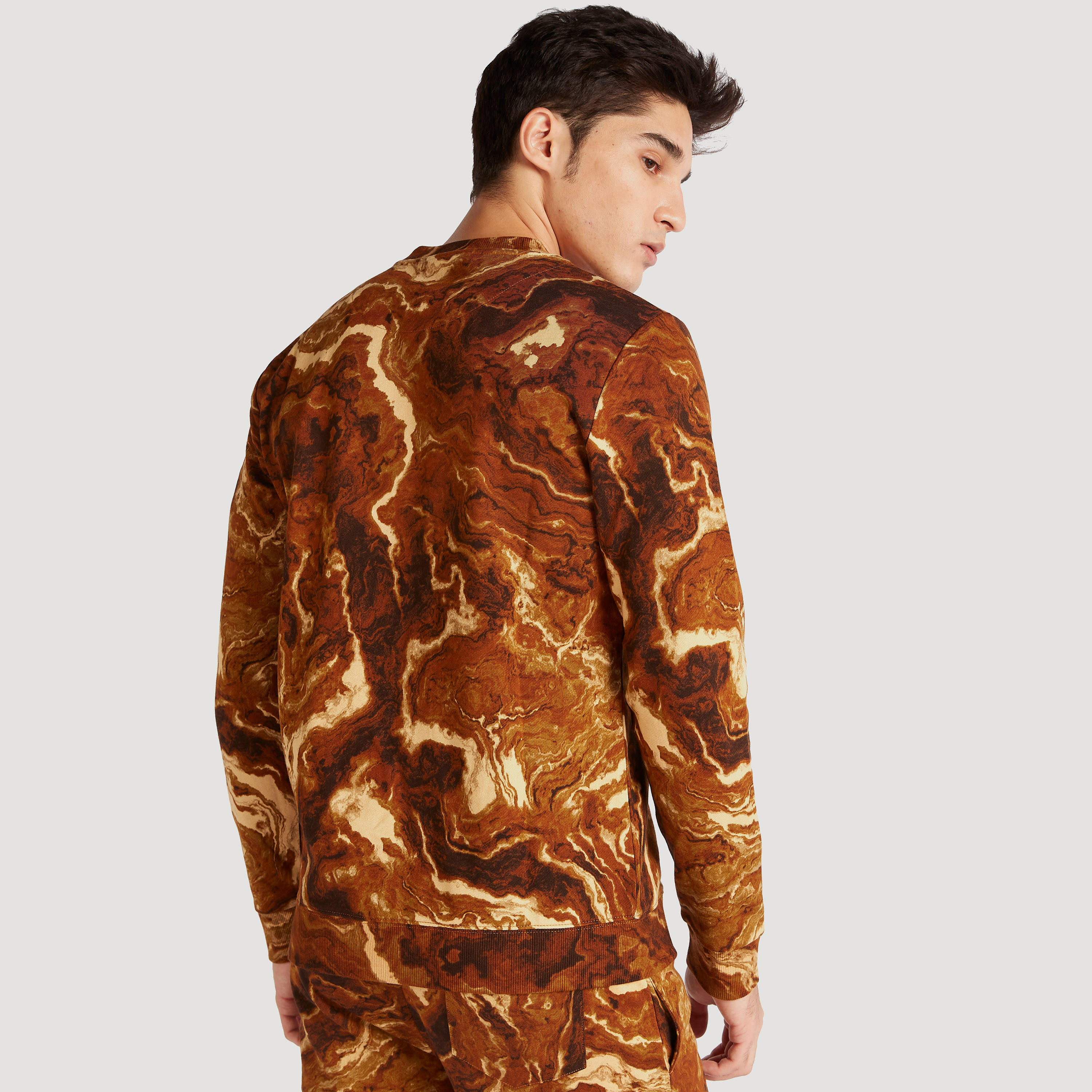 Printed Crew Neck Sweatshirt with Long Sleeves-men-winterwear-hoodiesandsweatshirts-image-4