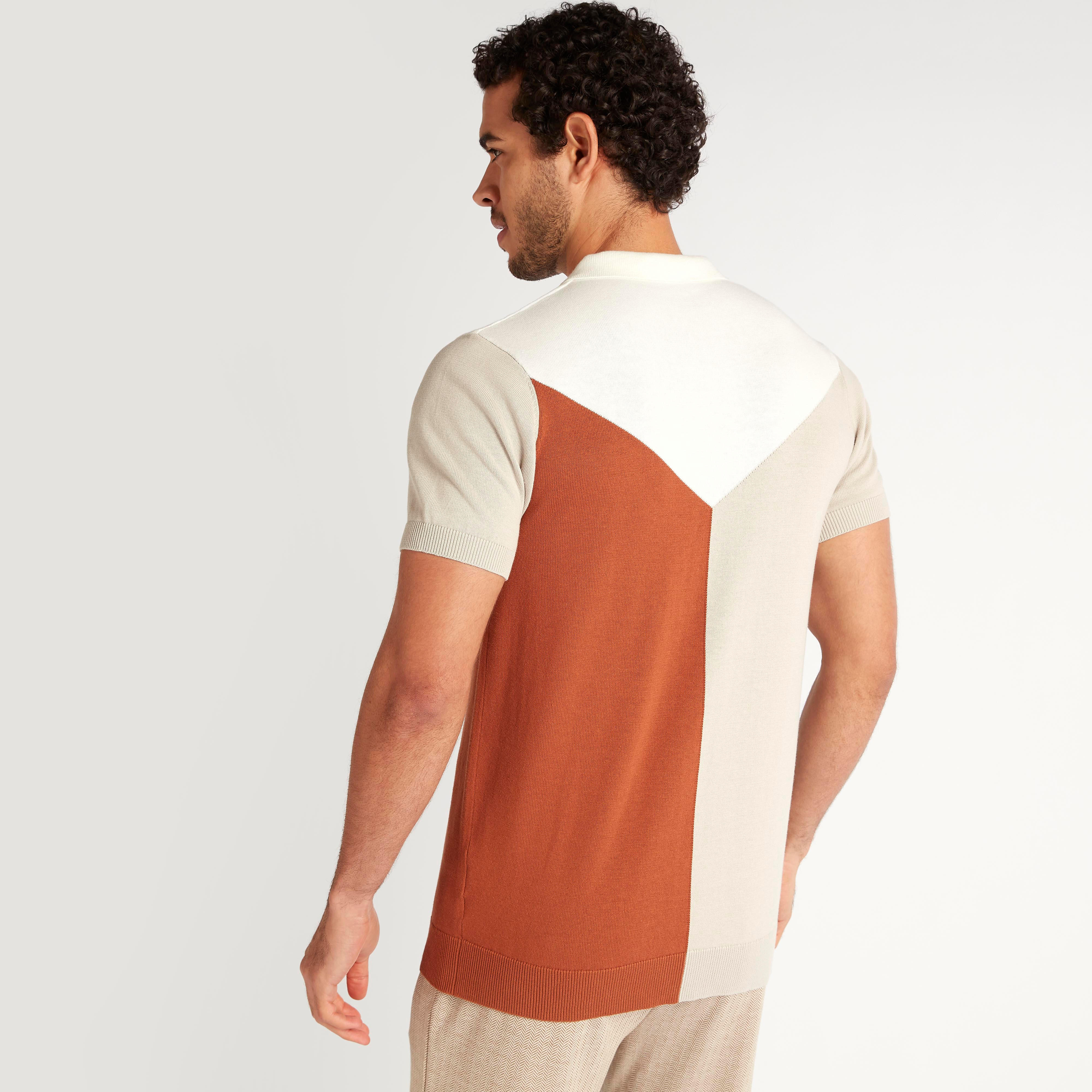 تيشيرت بولو بقوالب ملوّنة وسحّاب إغلاق وأكمام قصيرة من آيكونيك-men-clothing-tshirtsandpolos-polos-image-10