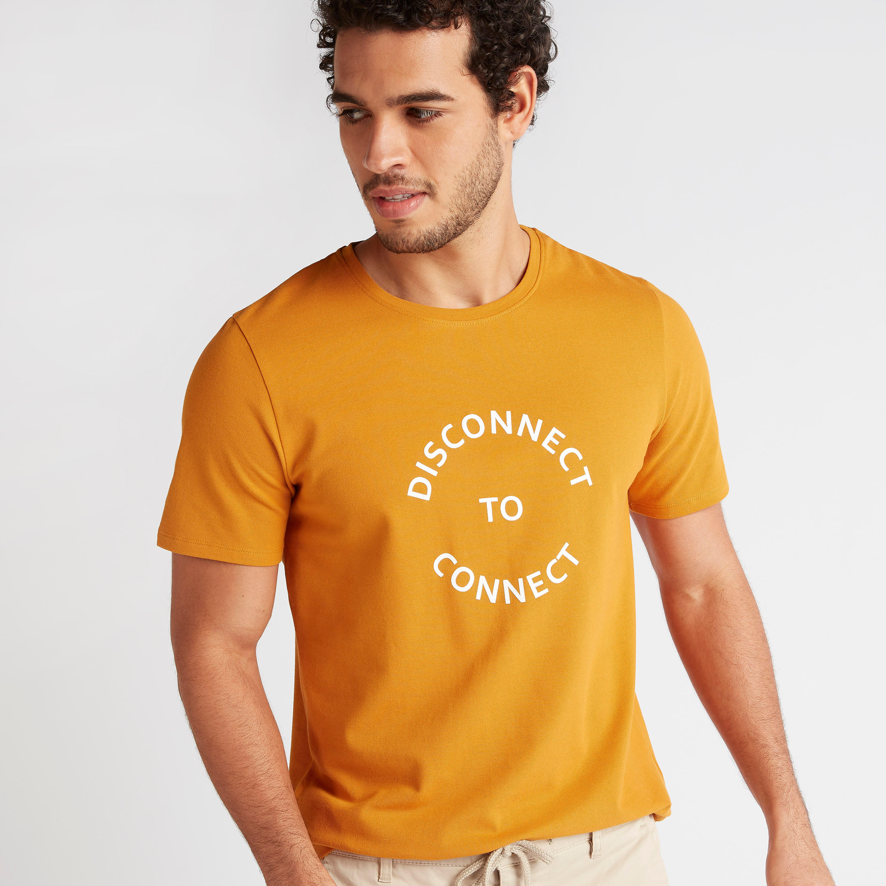 Iconic Printed T-shirt with Short Sleeves and Crew Neck-men-clothing-tshirtsandpolos-tshirts-image-1