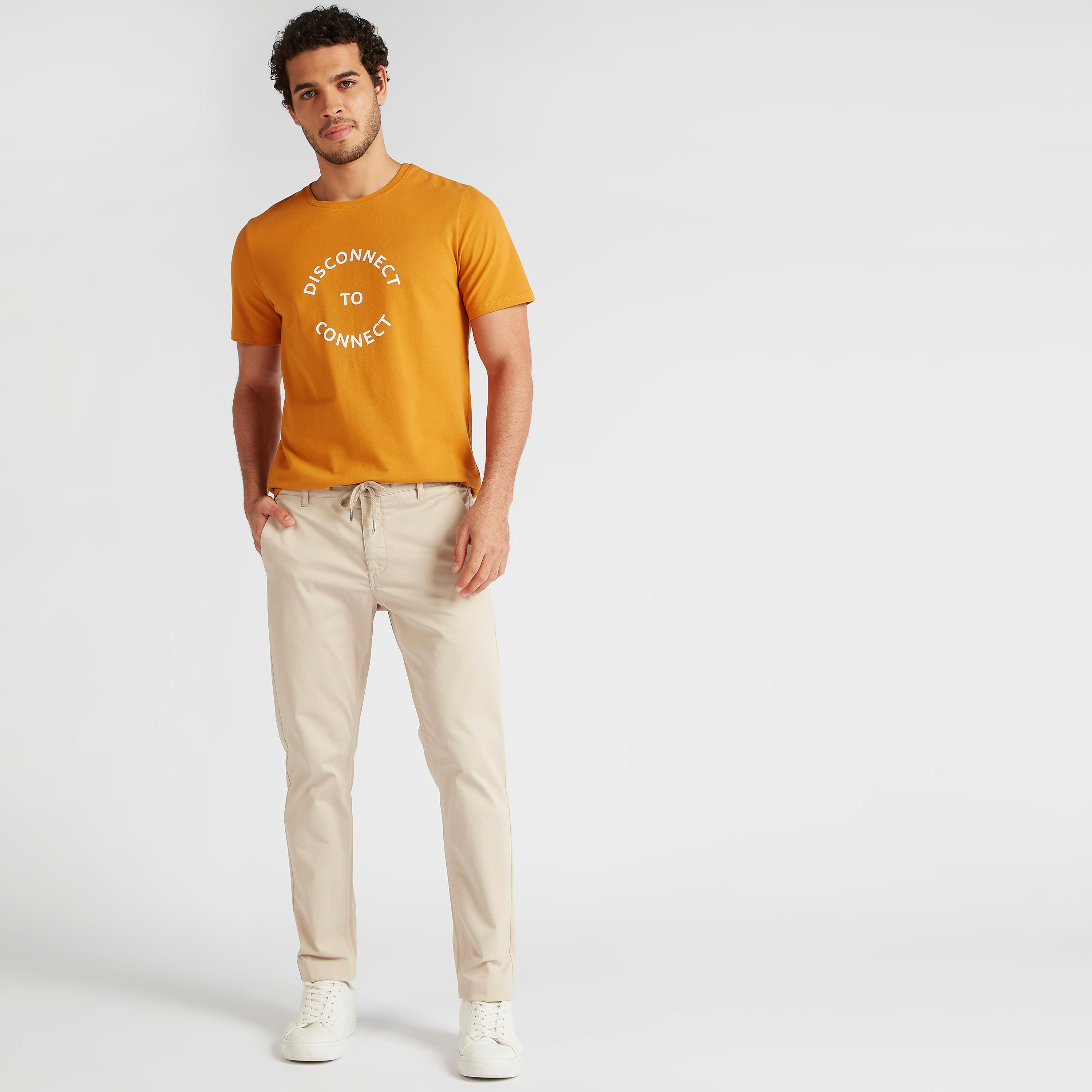 Iconic Printed T-shirt with Short Sleeves and Crew Neck-men-clothing-tshirtsandpolos-tshirts-image-2