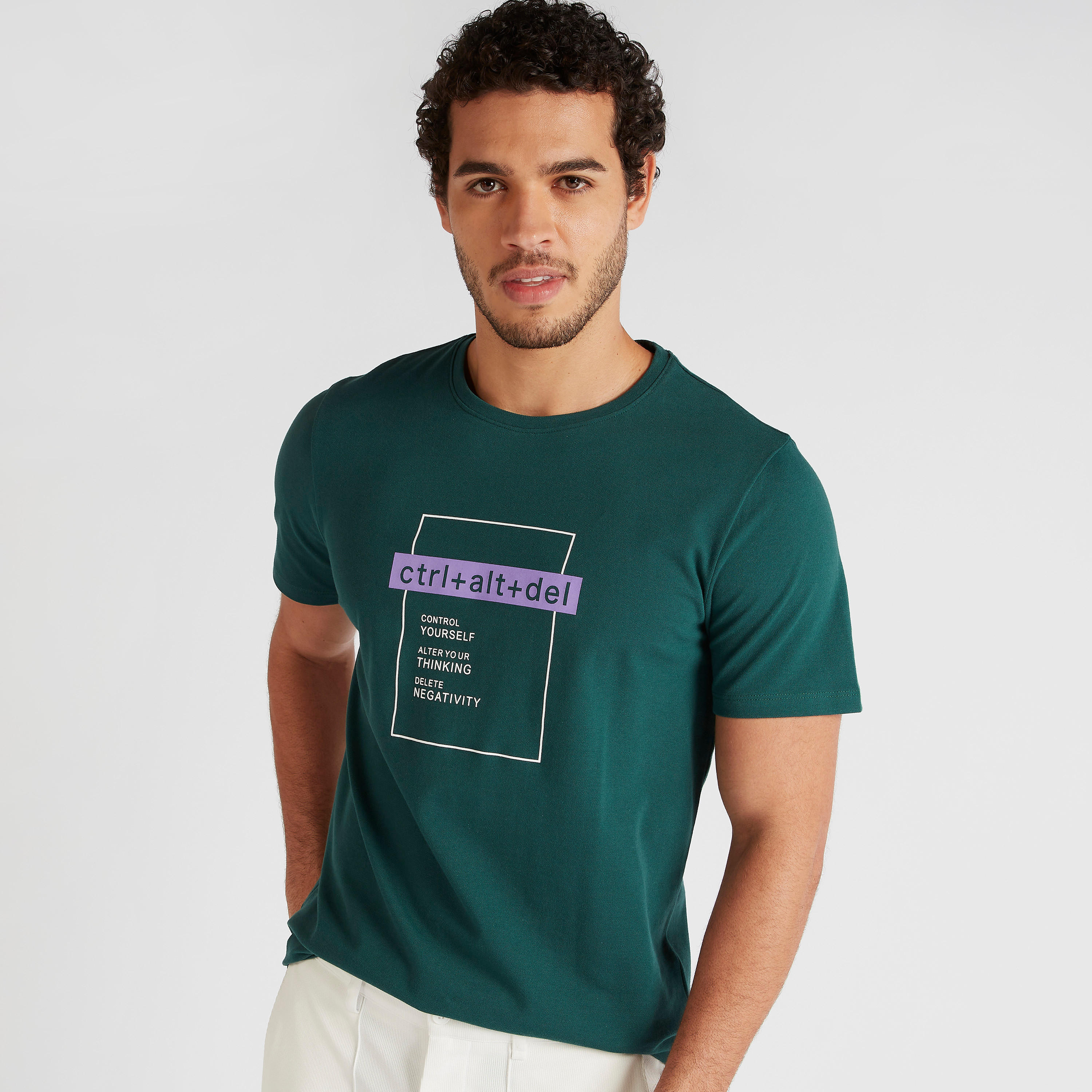 Iconic Printed T-shirt with Short Sleeves and Crew Neck-men-clothing-tshirtsandpolos-tshirts-image-1