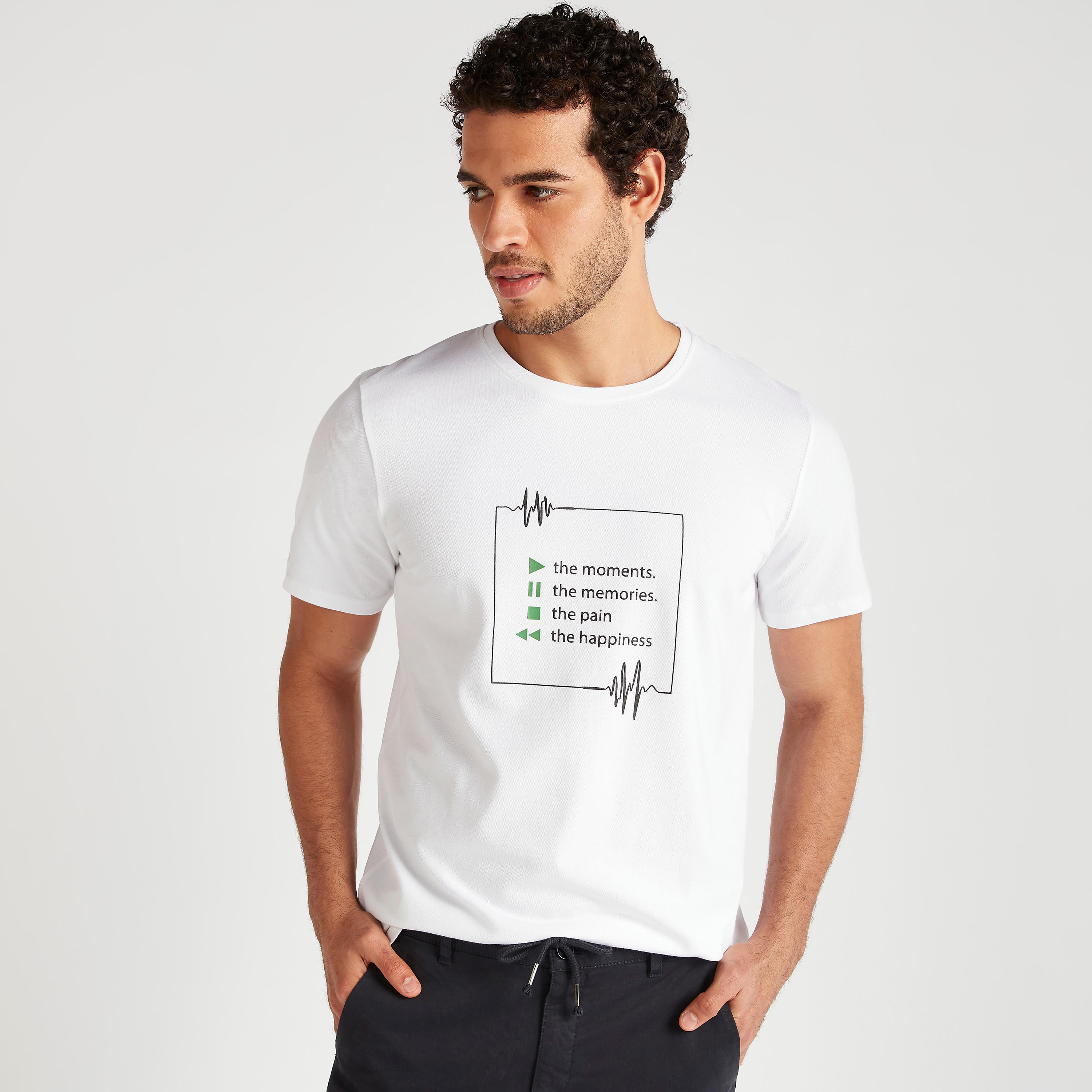 Iconic Printed T-shirt with Short Sleeves and Crew Neck-men-clothing-tshirtsandpolos-tshirts-image-5