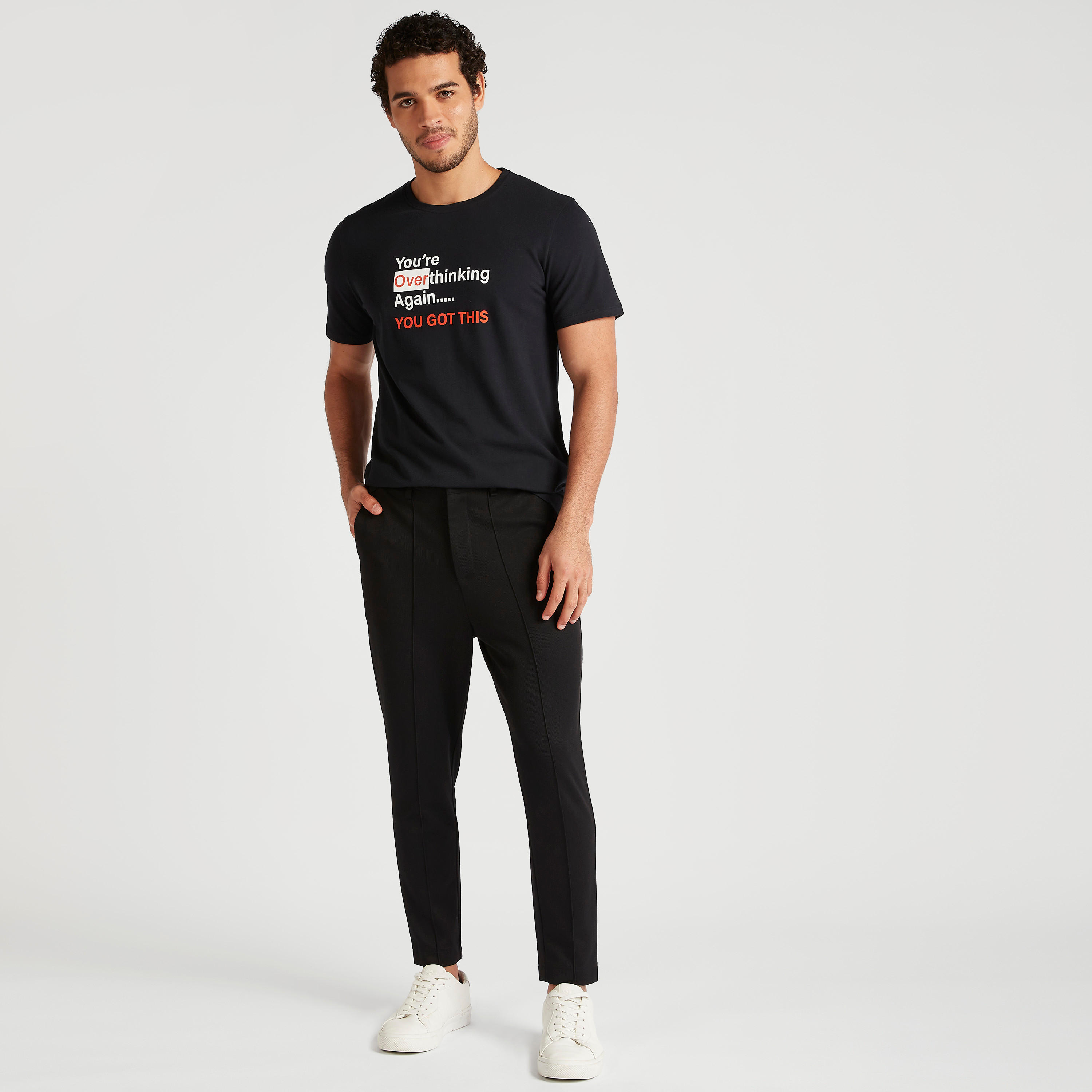 Iconic Typographic Print T-shirt with Short Sleeves and Crew Neck-men-clothing-tshirtsandpolos-tshirts-image-2