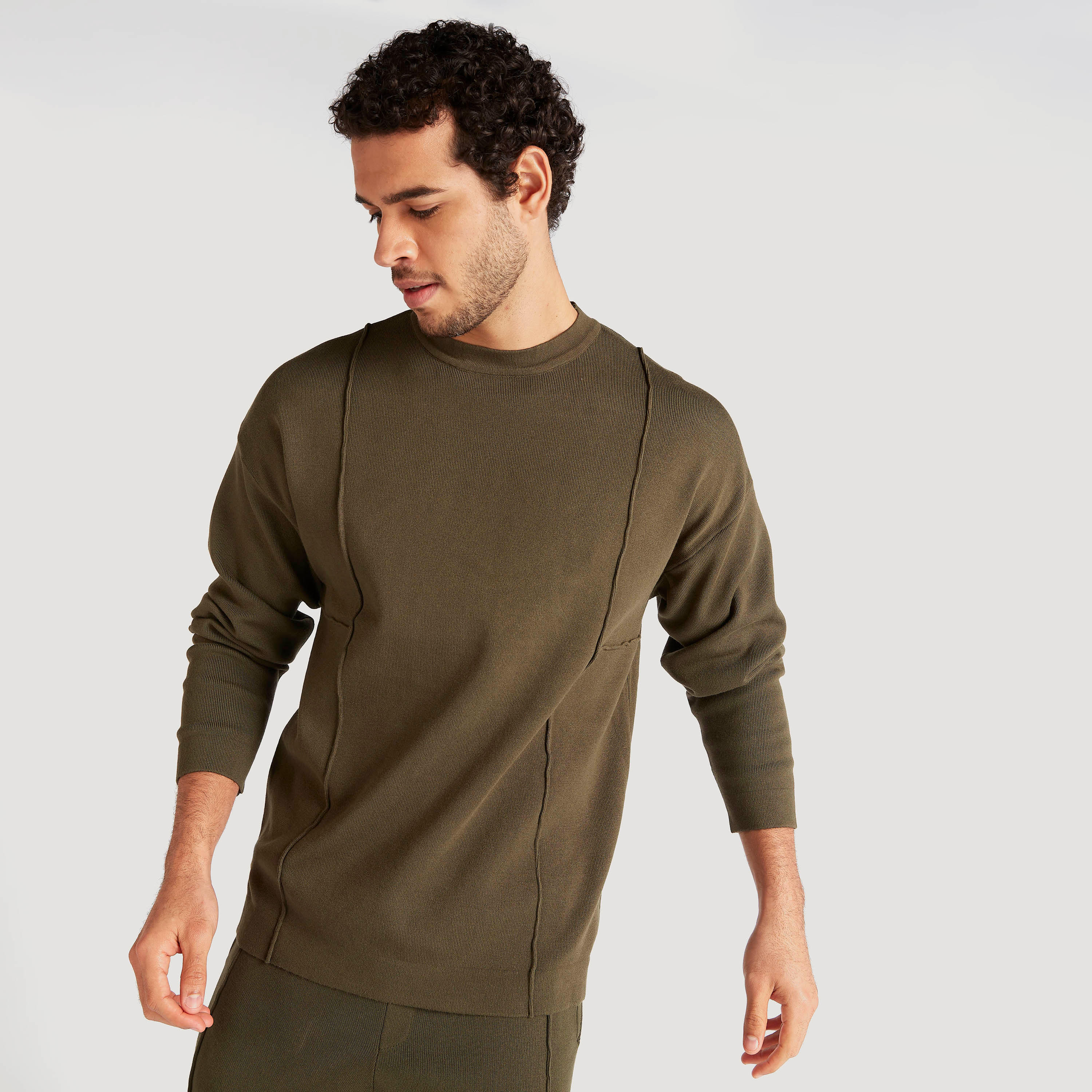 Iconic Solid Crew Neck Sweater with Long Sleeves-men-clothing-sweatersandpullovers-image-5