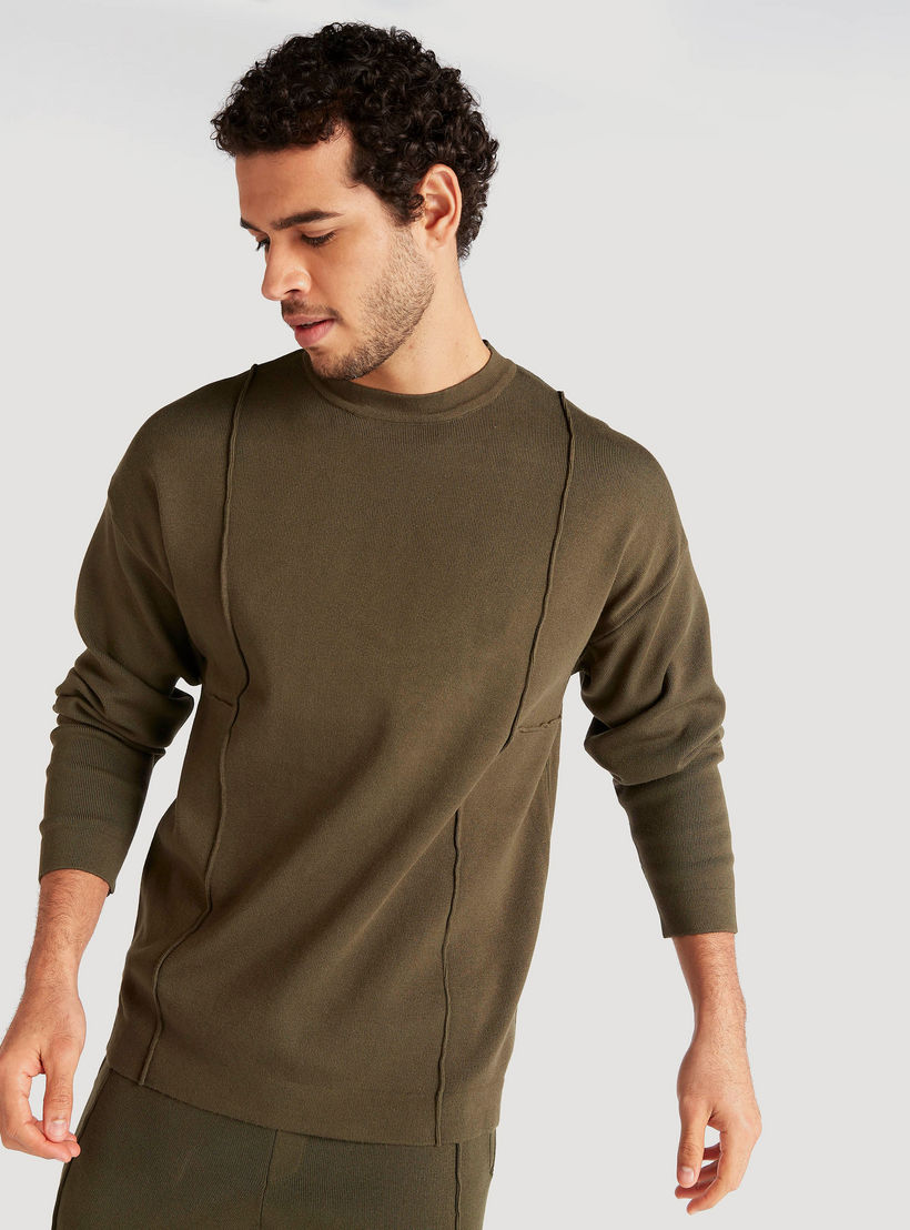 Iconic Solid Crew Neck Sweater with Long Sleeves-men-clothing-sweatersandpullovers-image-5