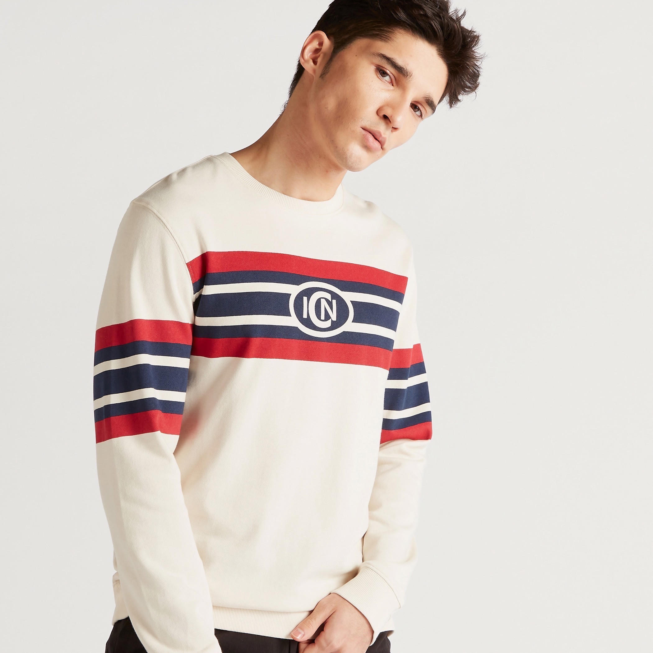 Iconic Printed Sweatshirt with Long Sleeves-men-winterwear-hoodiesandsweatshirts-image-5
