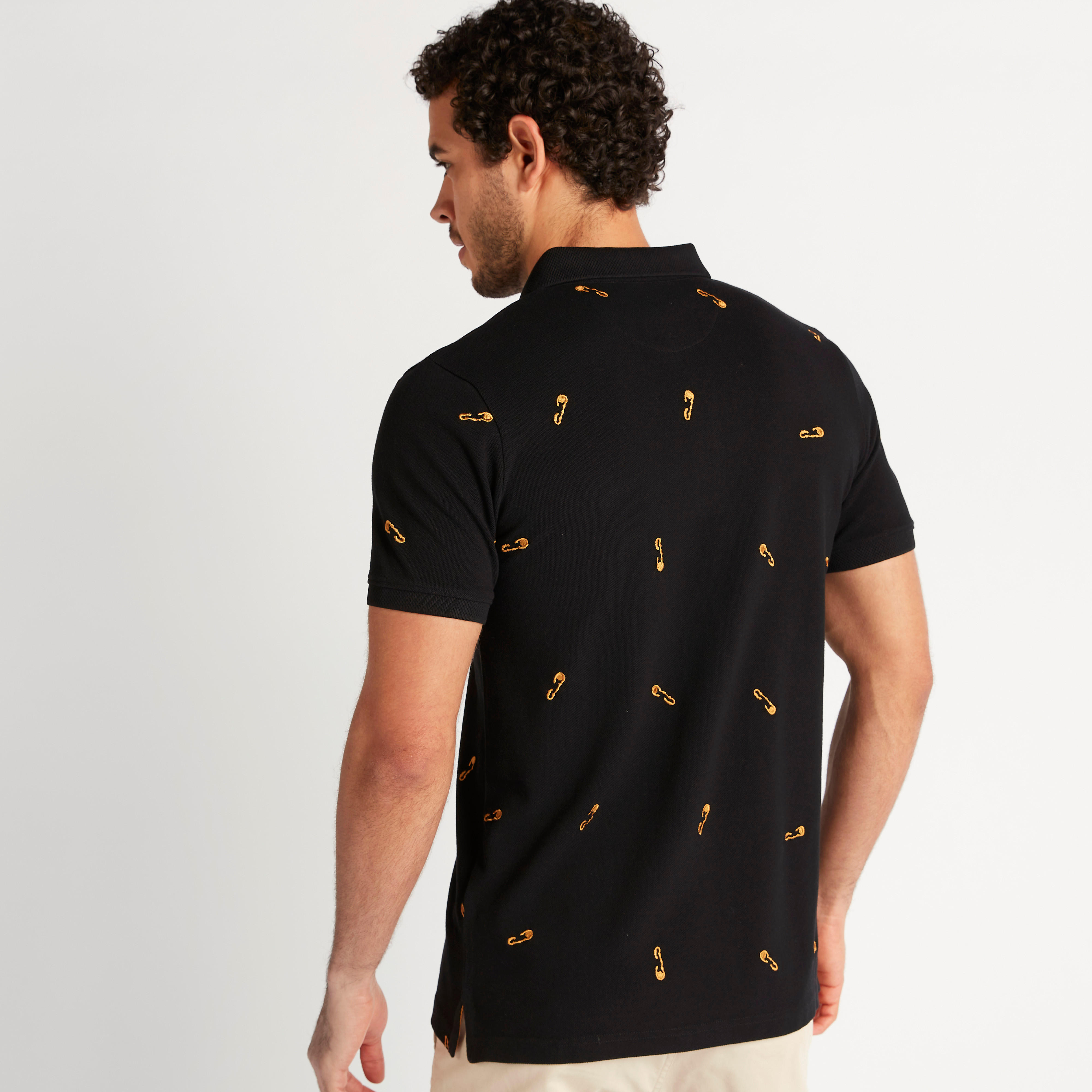 تيشيرت بولو مطرّز بأكمام قصيرة من آيكونيك-men-clothing-tshirtsandpolos-polos-image-2