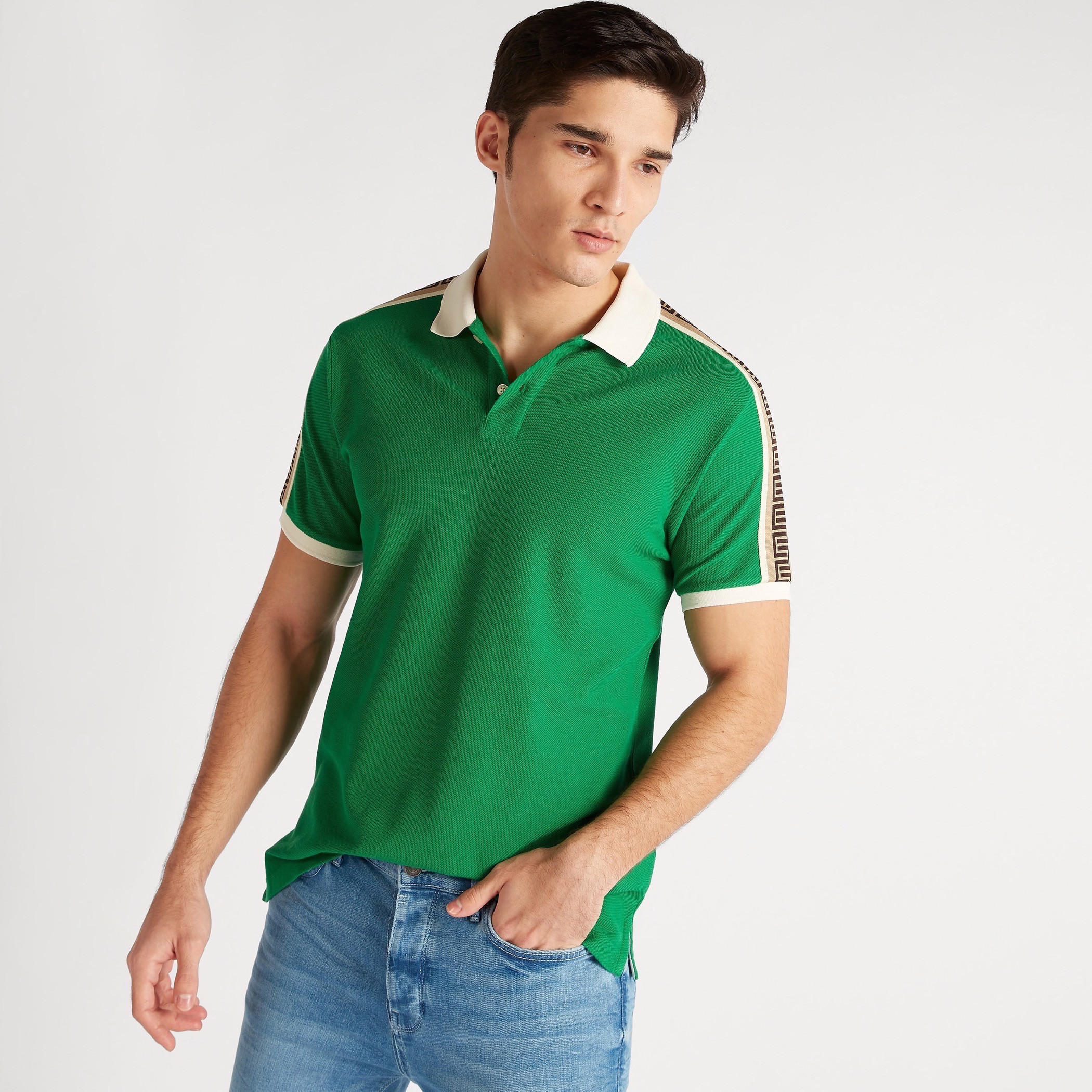 تيشيرت بولو بأكمام قصيرة وزر إغلاق من آيكونيك-men-clothing-tshirtsandpolos-polos-image-1