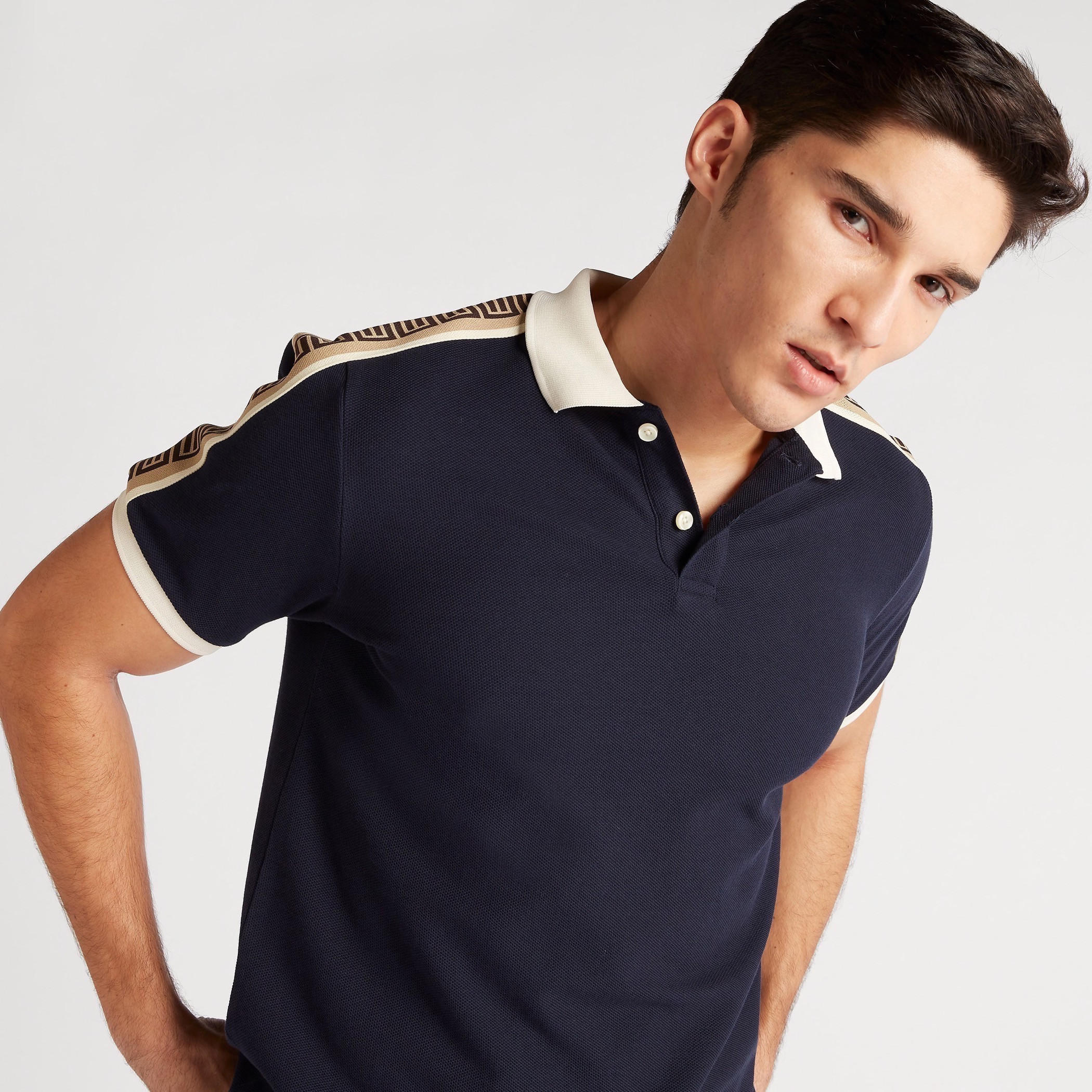 تيشيرت بولو بأكمام قصيرة وزر إغلاق من آيكونيك-men-clothing-tshirtsandpolos-polos-image-10