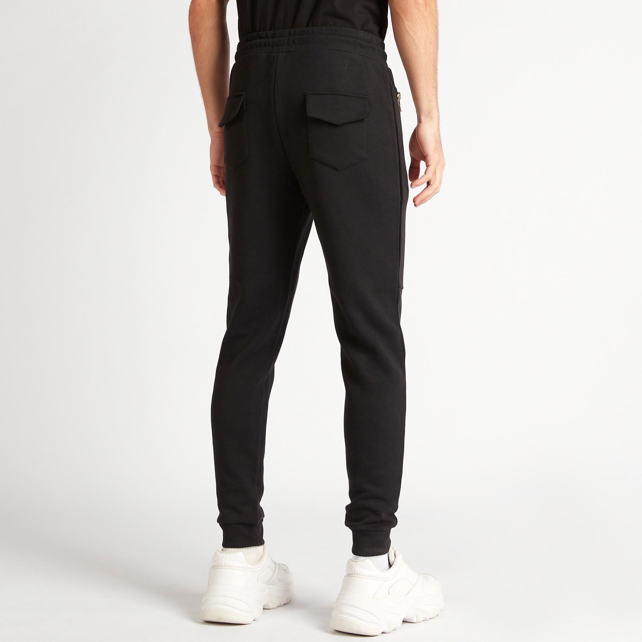 Iconic Solid Flexi Waist Joggers with Drawstring Closure-men-clothing-bottoms-joggers-image-4