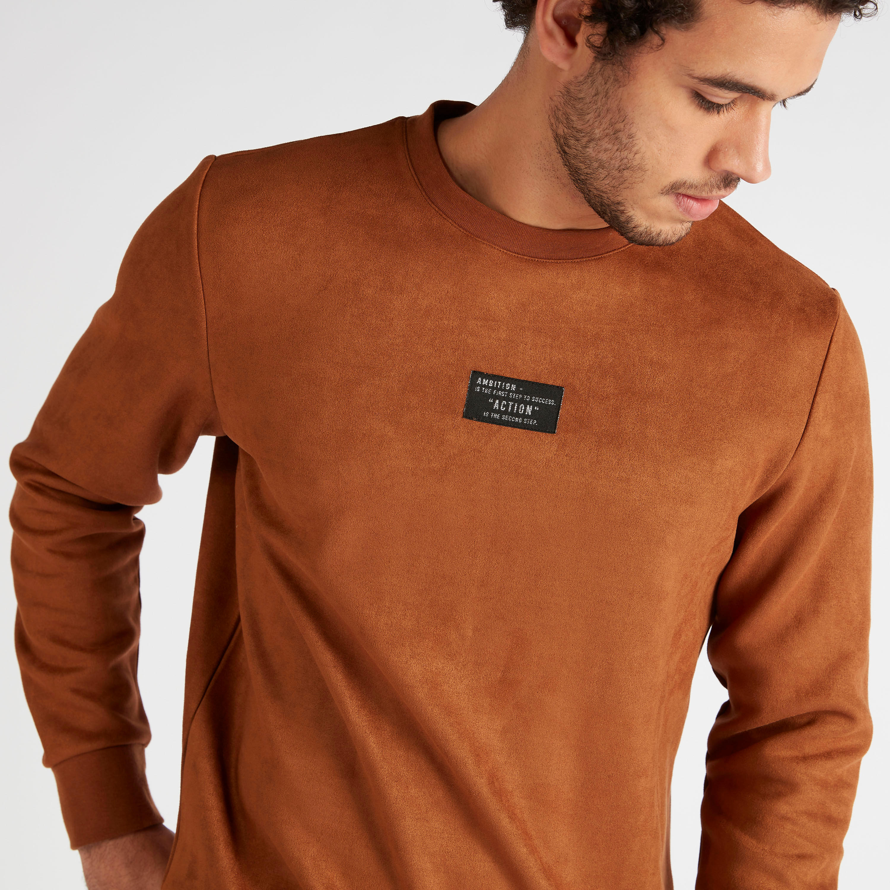 سويت شيرت بتفاصيل مزخرفة وأكمام طويلة وياقة ضيّقة من آيكونيك-men-winterwear-hoodiesandsweatshirts-image-6