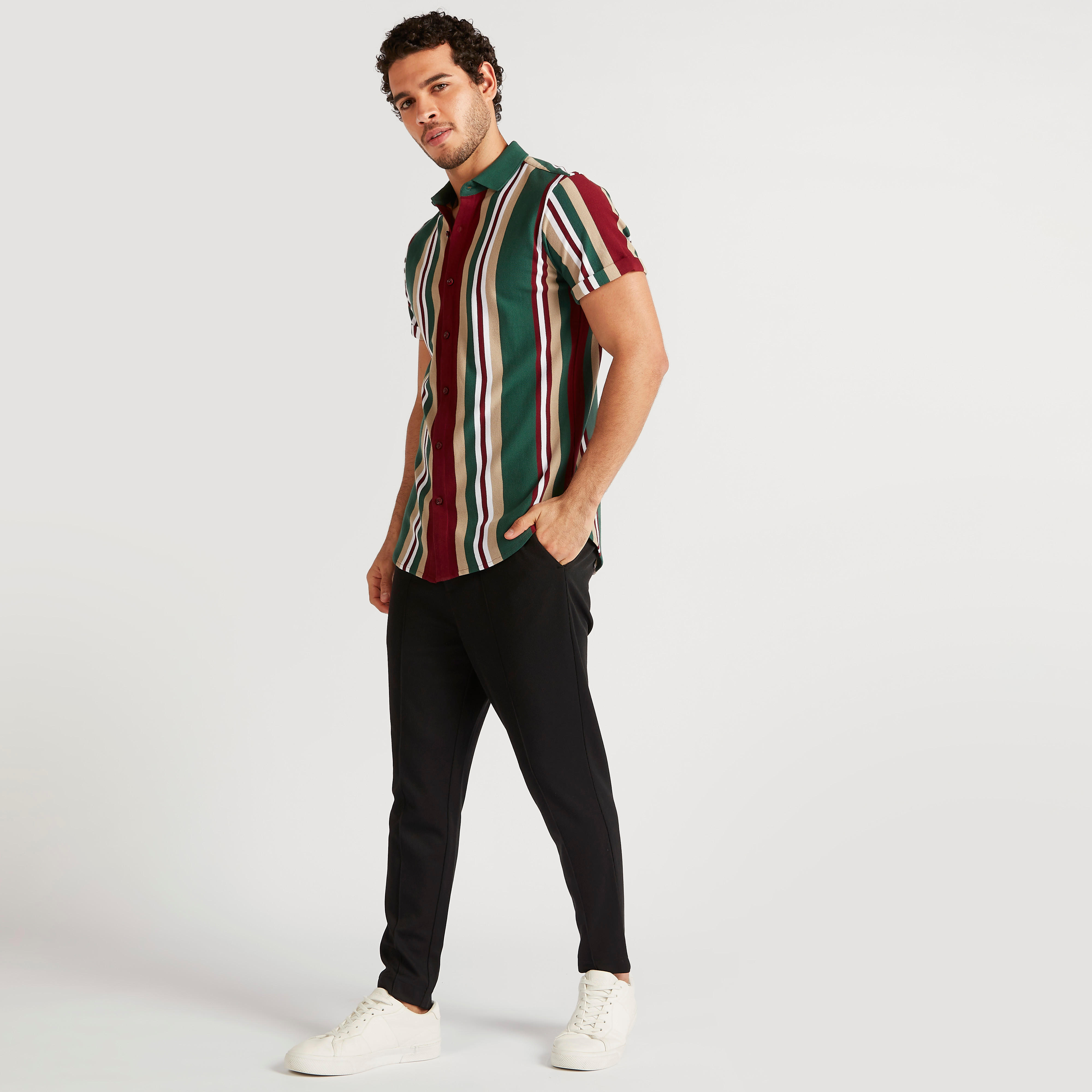 Iconic Striped Shirt with Short Sleeves-men-clothing-shirts-image-2
