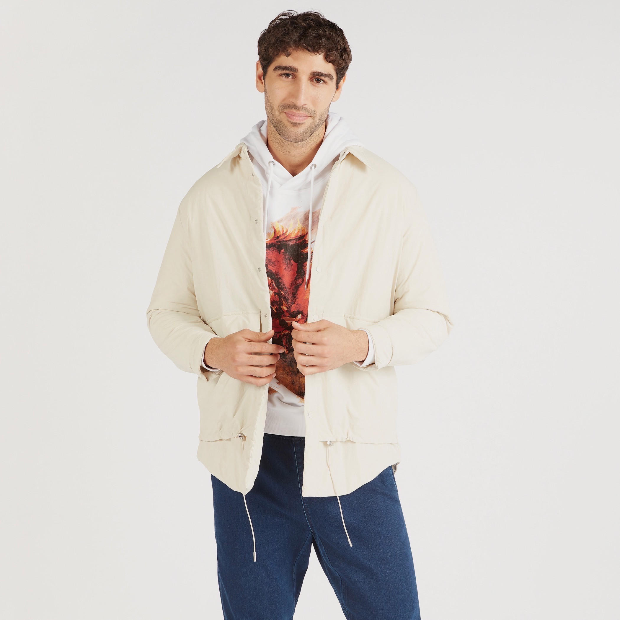 معطف سادة بأكمام طويلة وجيوب من آيكونيك-men-clothing-jacketsandblazers-jackets-image-4