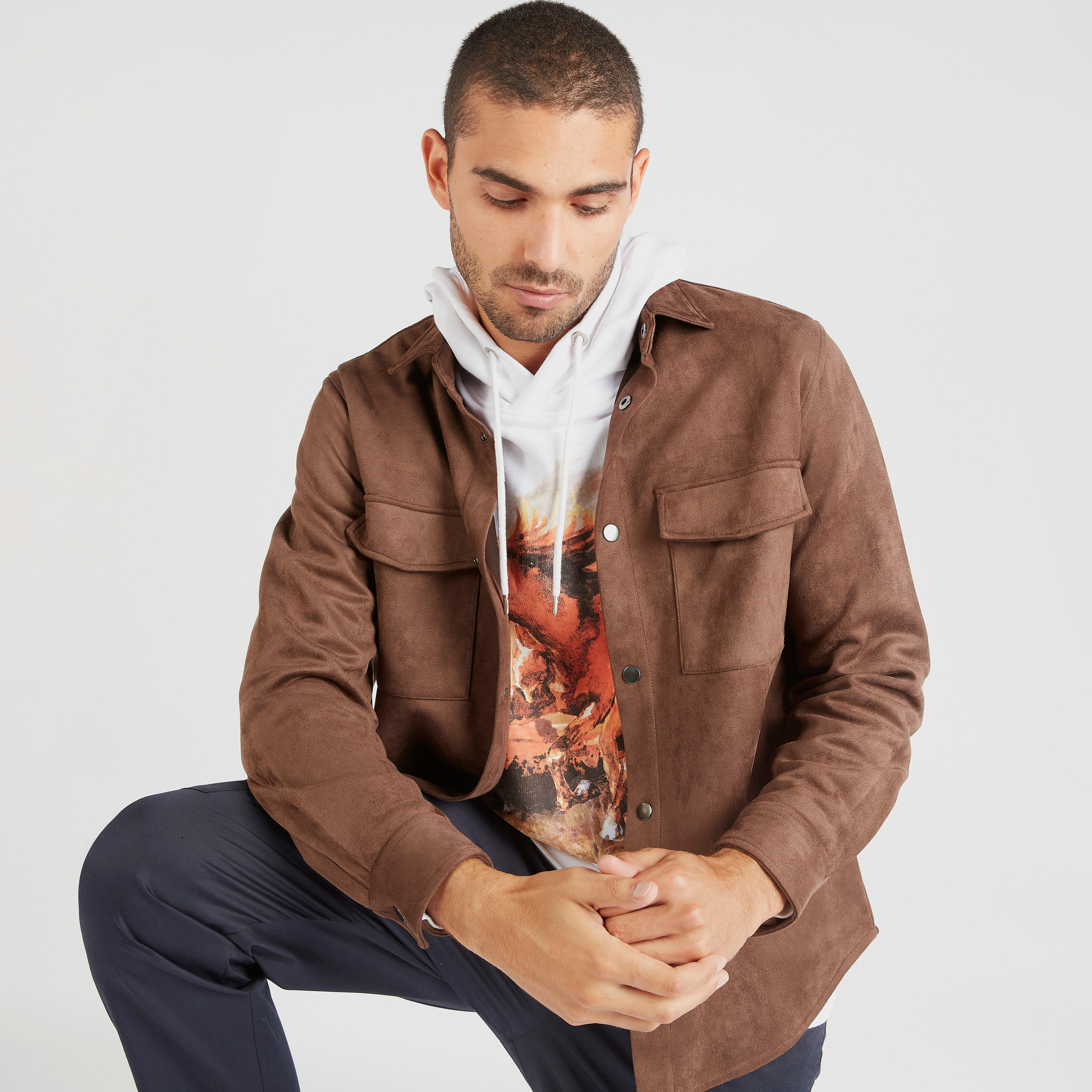 Iconic Textured Lightweight Shacket with Snap Button Closure-men-clothing-jacketsandblazers-jackets-image-1