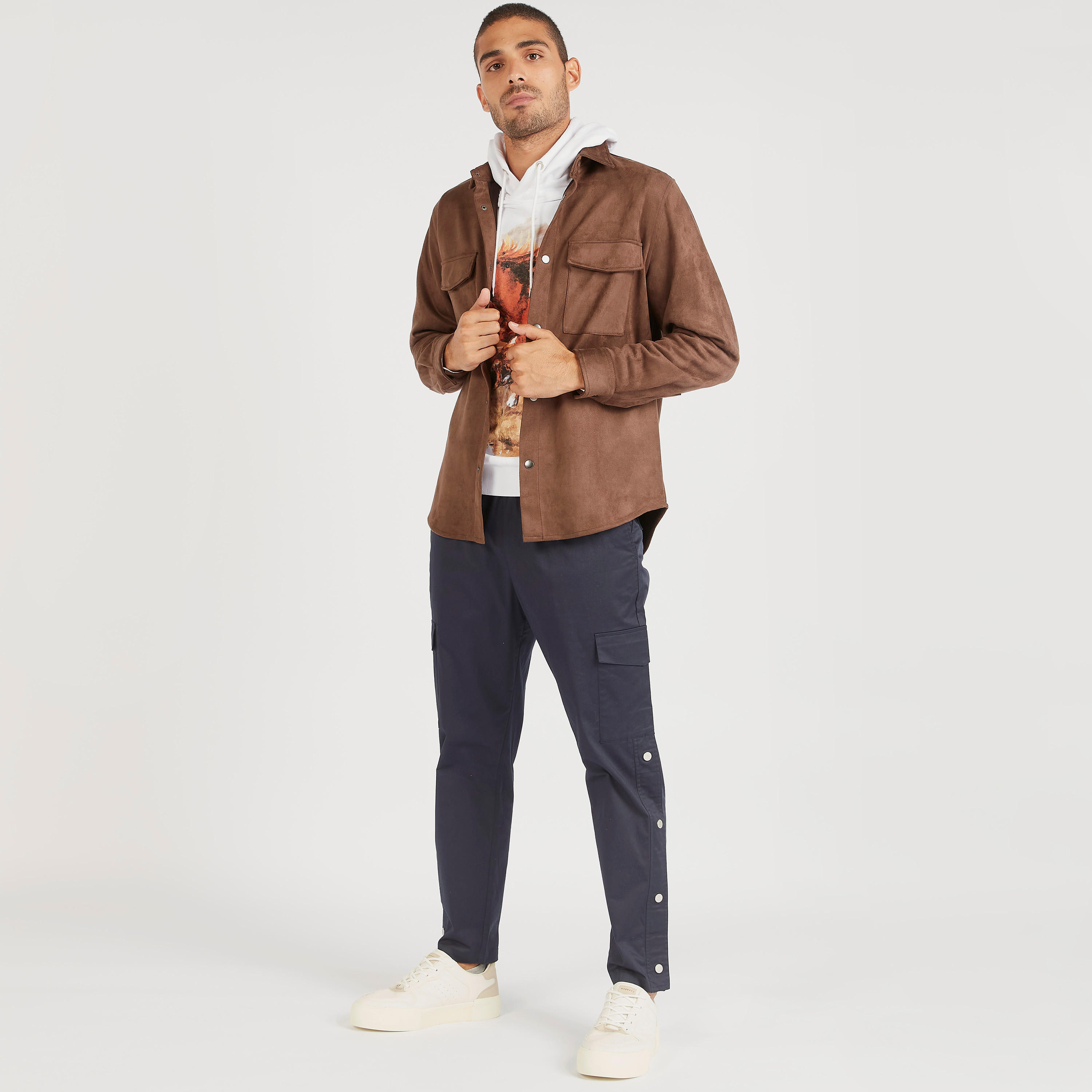 Iconic Textured Lightweight Shacket with Snap Button Closure-men-clothing-jacketsandblazers-jackets-image-2