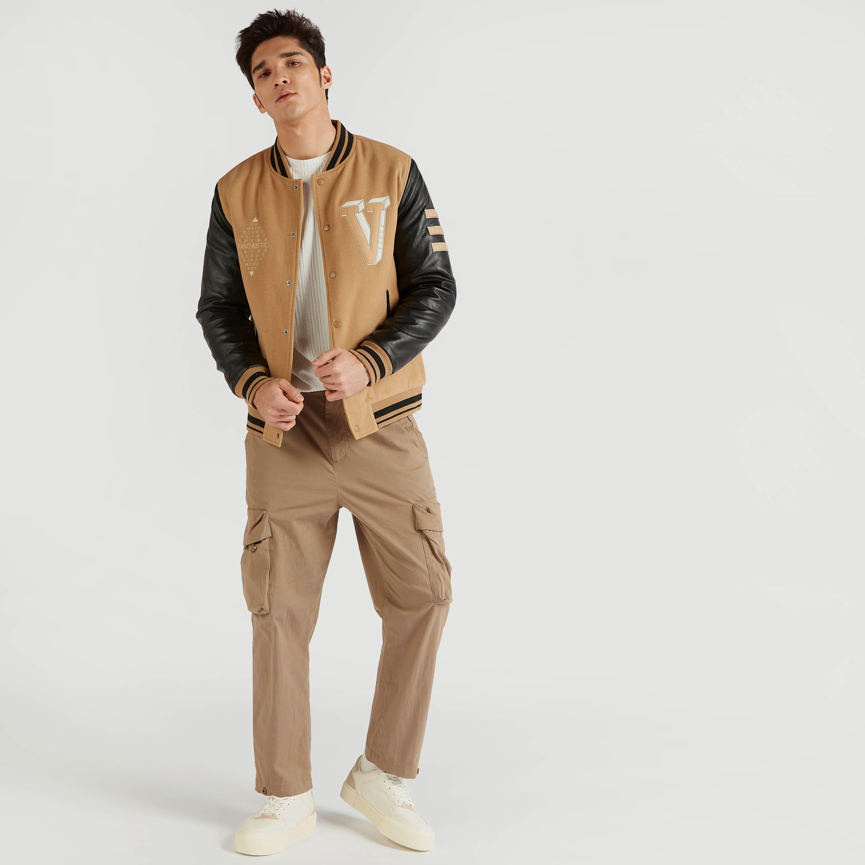 Iconic Solid Mid-Rise Cargo Pants with Pockets and Button Closure-men-clothing-bottoms-trousersandchinos-trousers-image-2