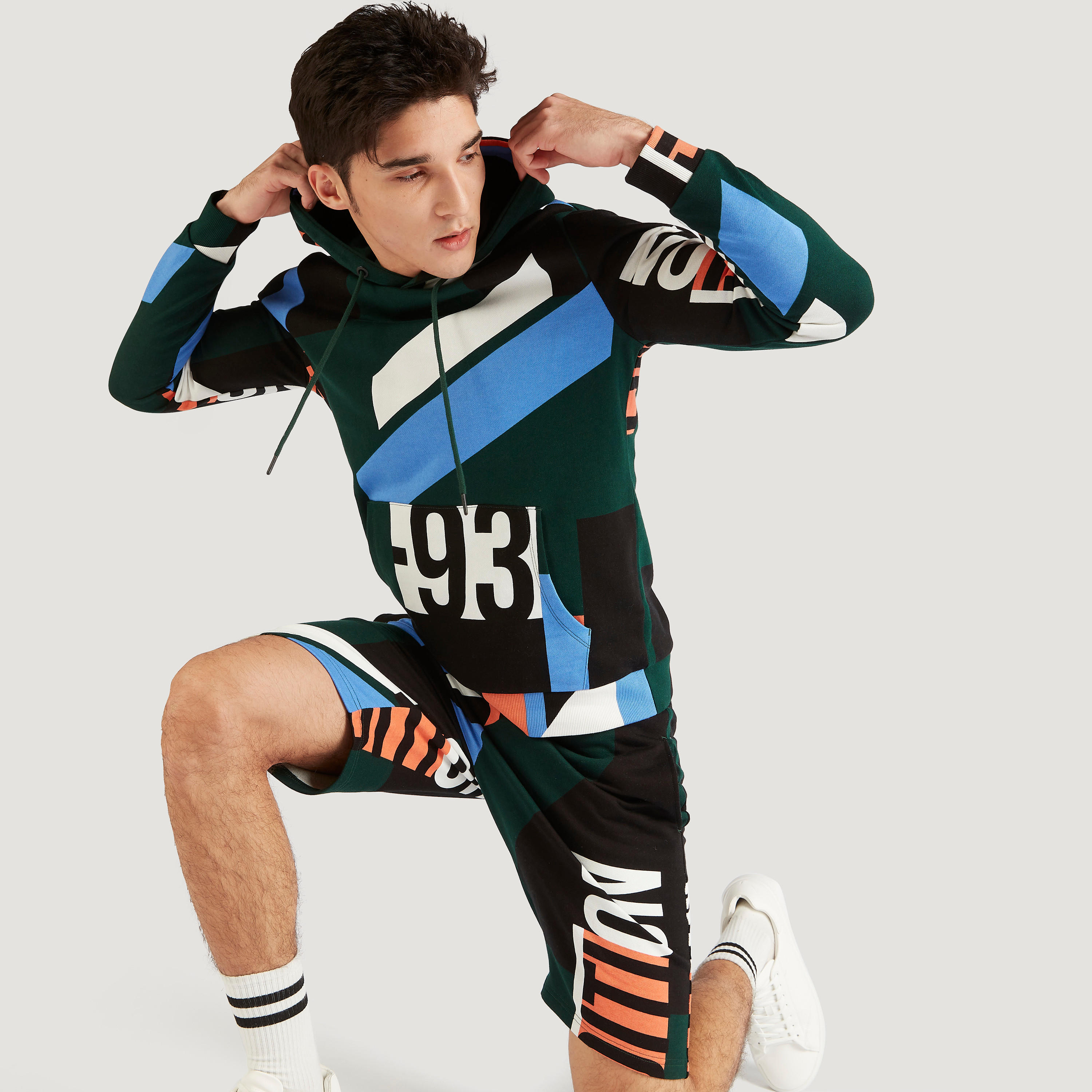 Hooded Sweatshirt with Long Sleeves-men-winterwear-hoodiesandsweatshirts-image-5