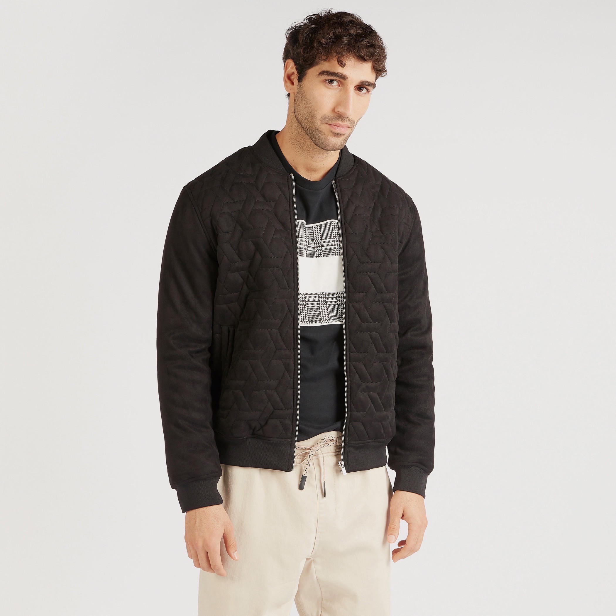 Iconic Quilted Bomber Jacket with Zip Closure-men-clothing-jacketsandblazers-jackets-image-1