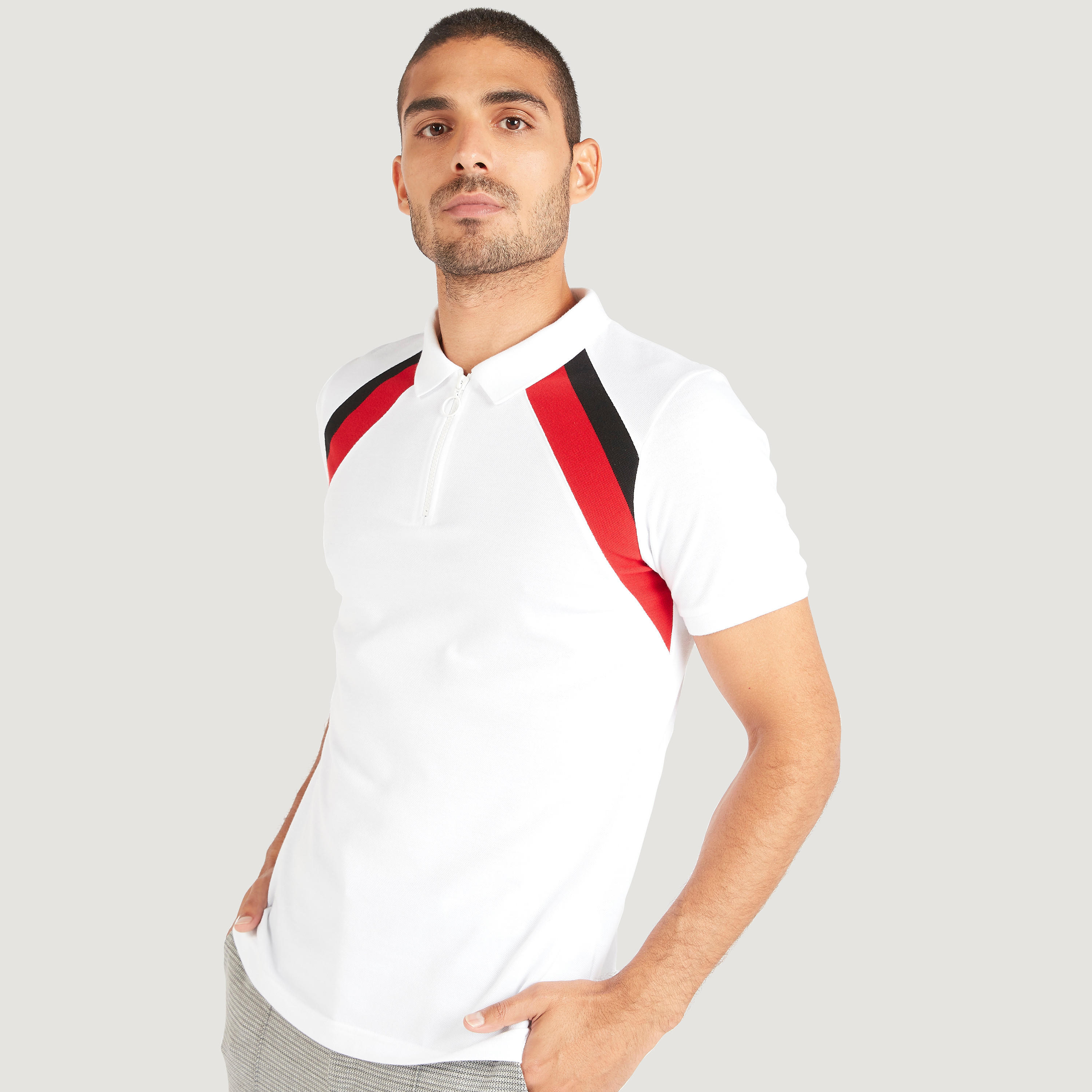 تيشيرت بولو سادة من آيكونيك-men-clothing-tshirtsandpolos-polos-image-5