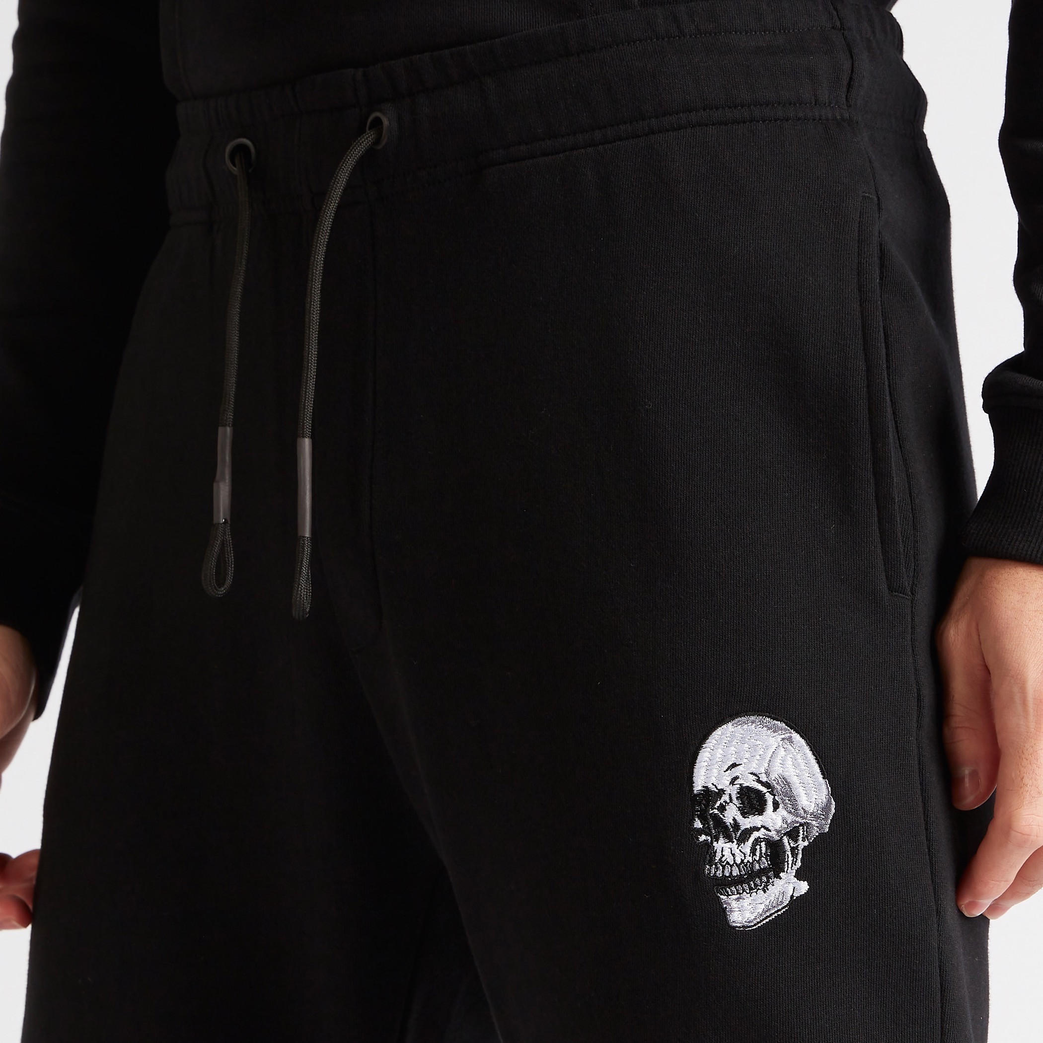 Iconic Skull Print Joggers with Drawstring Closure and Pockets-men-clothing-bottoms-joggers-image-3