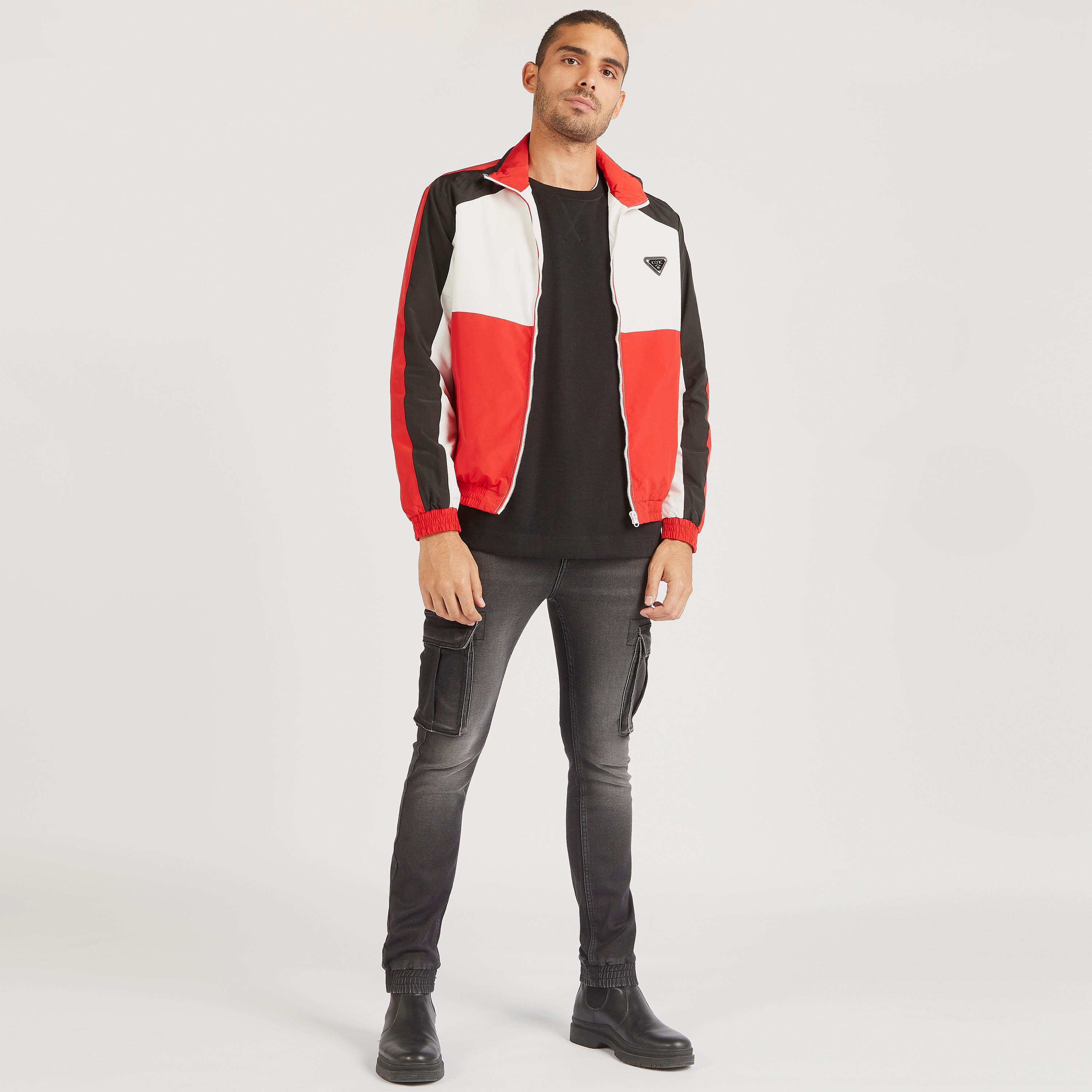 Iconic Zip Through Lightweight Jacket with High Neck and Pockets-men-clothing-jacketsandblazers-jackets-image-2